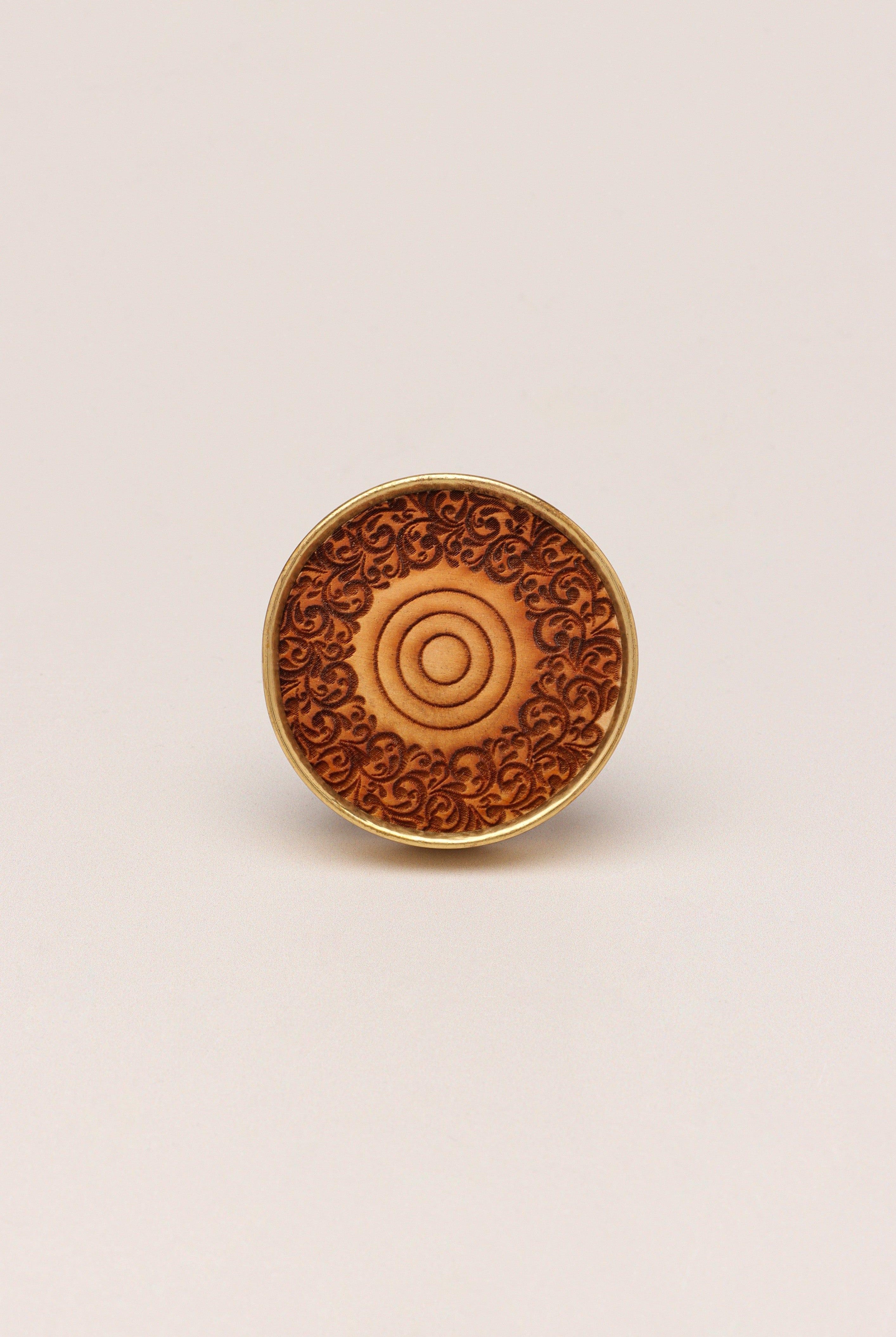 Eterna Brass and Wooden Tree Knob Pull Handle - G Decor