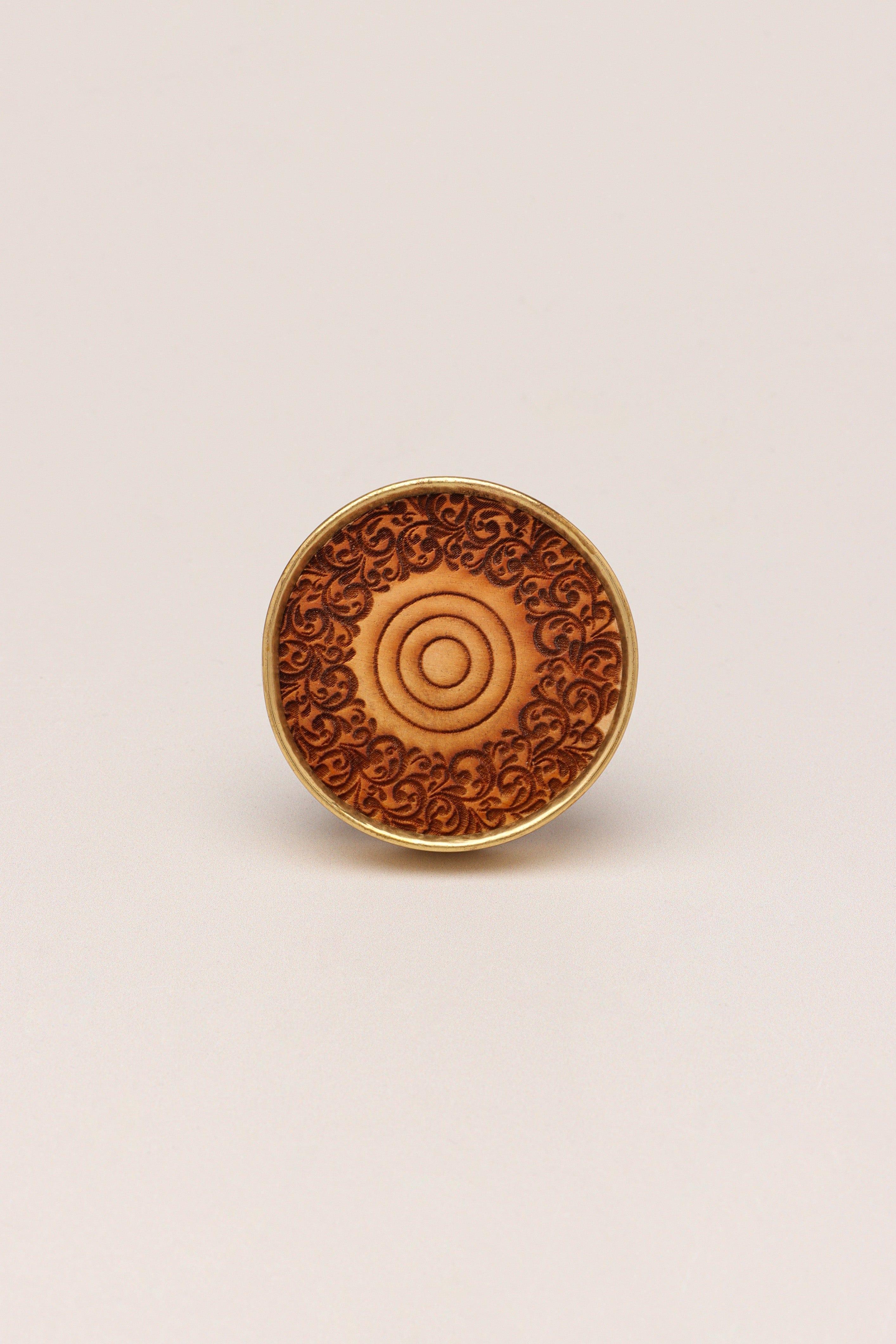 Eterna Brass and Wooden Tree Knob Pull Handle - G Decor