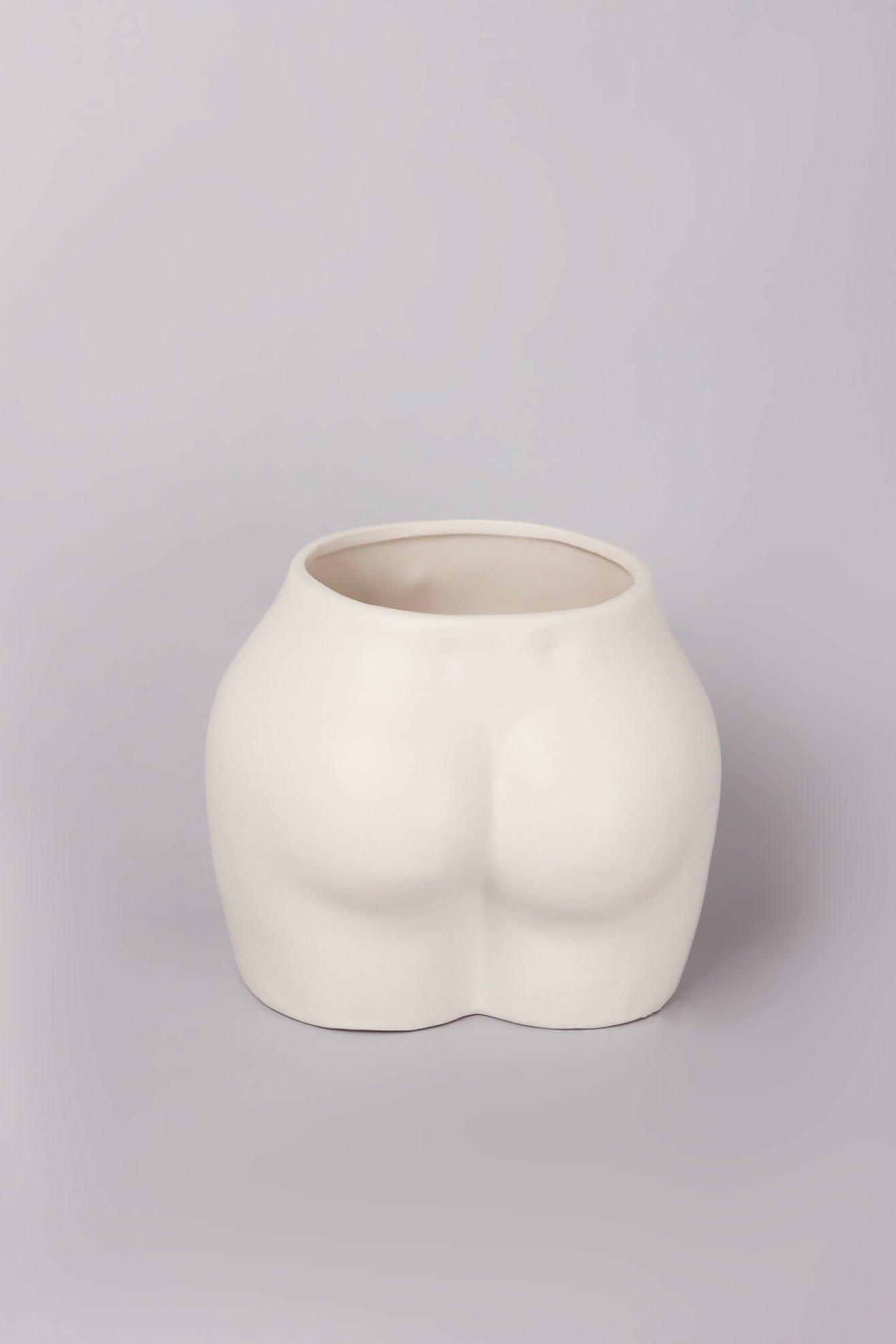 G Decor White Freemale Body Shape Ceramic Vase