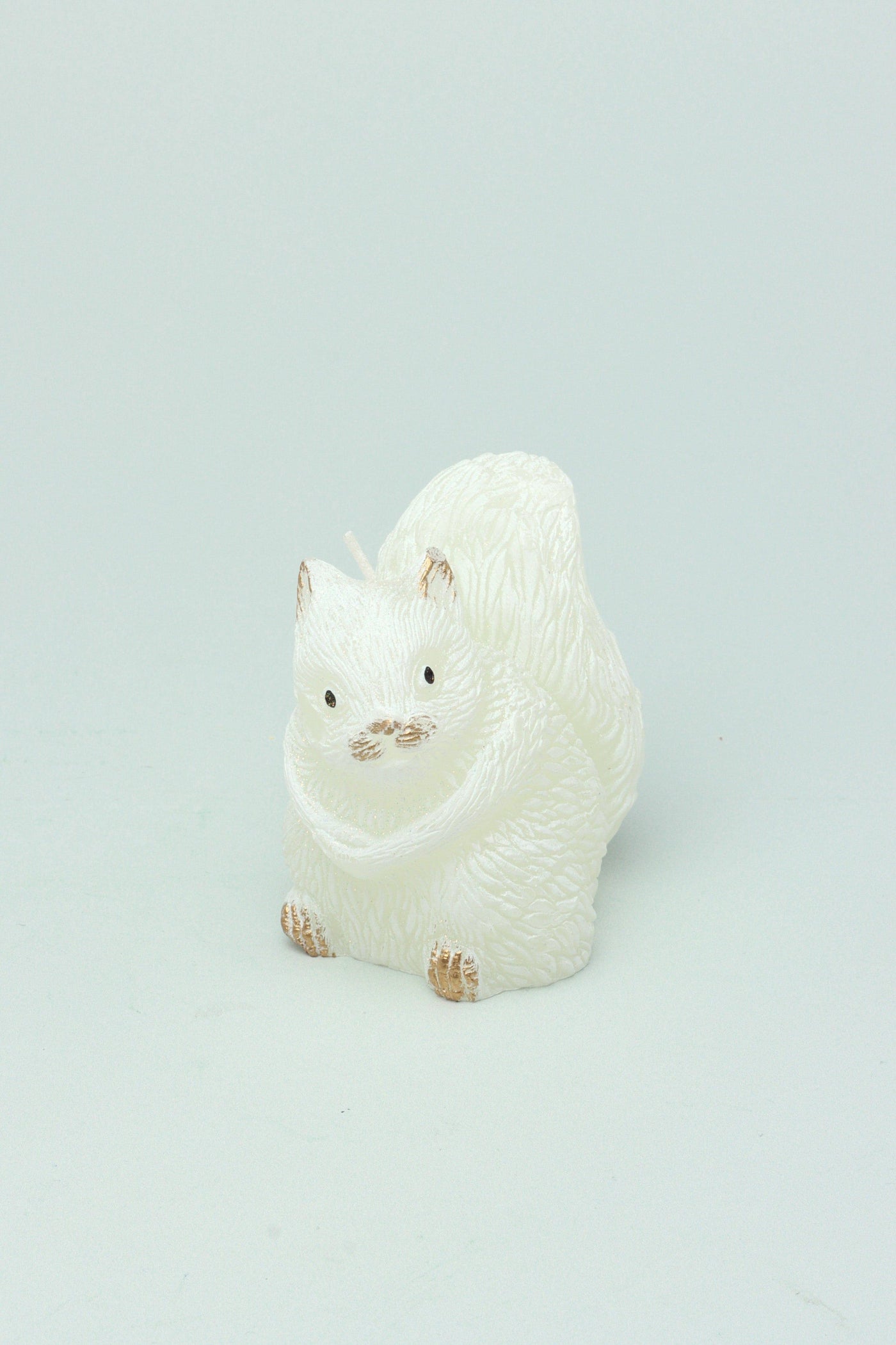 G Decor Candles White / Squirrel Forest Creatures White Glitter Realistic Animals Birds Cute Festive 3D Candle