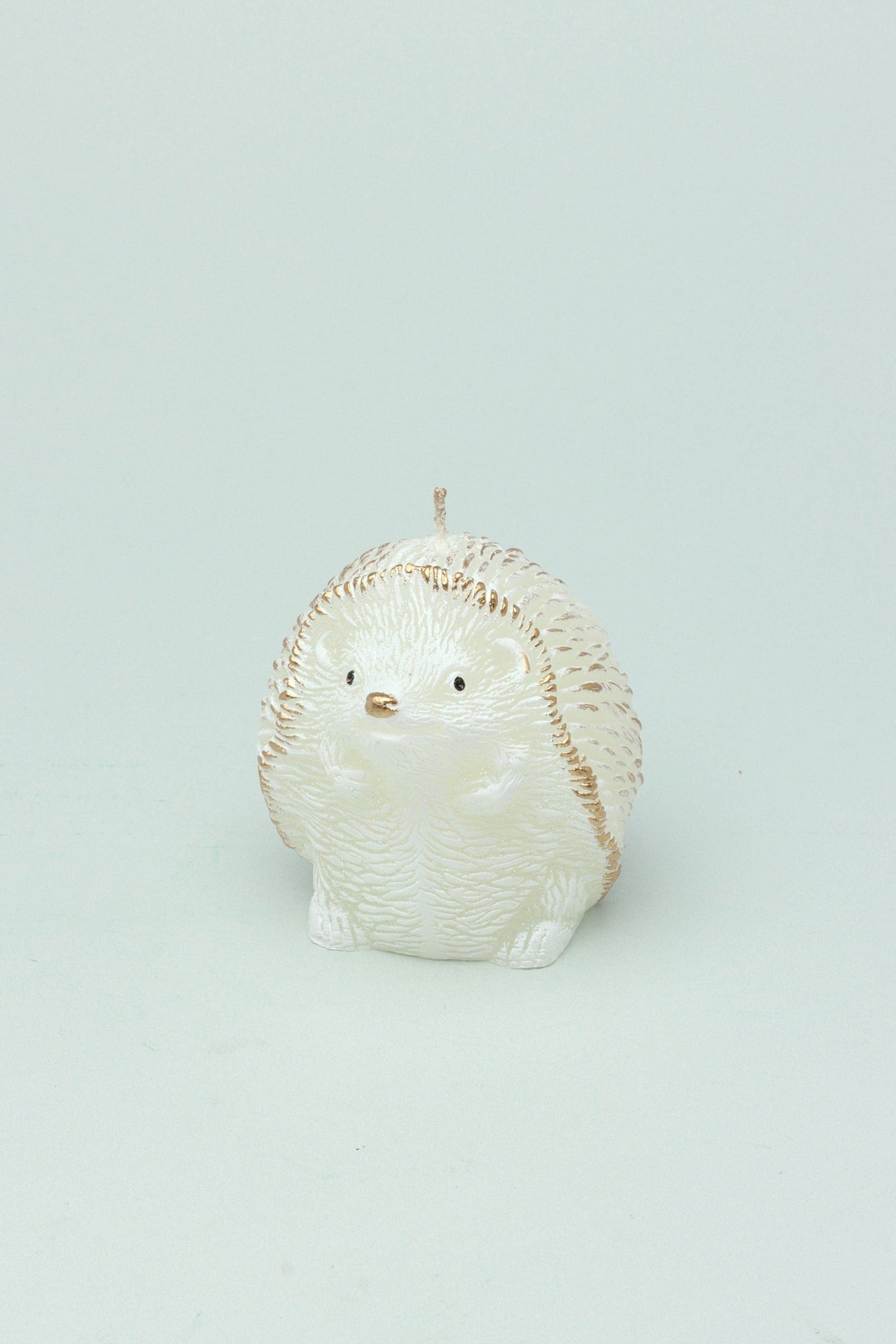G Decor Candles White / Hedgehog Forest Creatures White Glitter Realistic Animals Birds Cute Festive 3D Candle