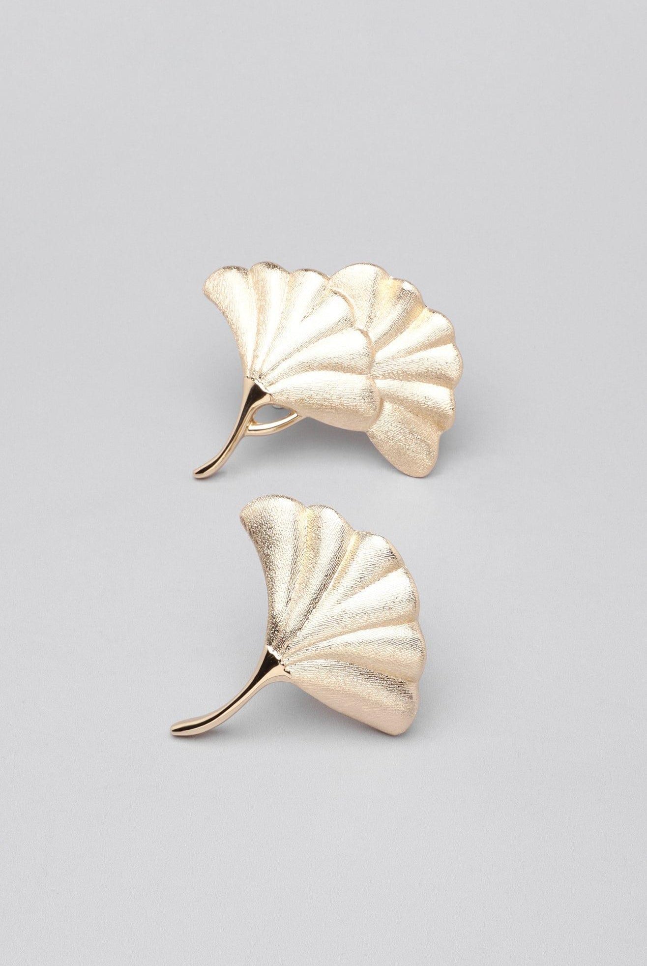 Fossil Ginkgo Gold Matte Door Knob - G Decor