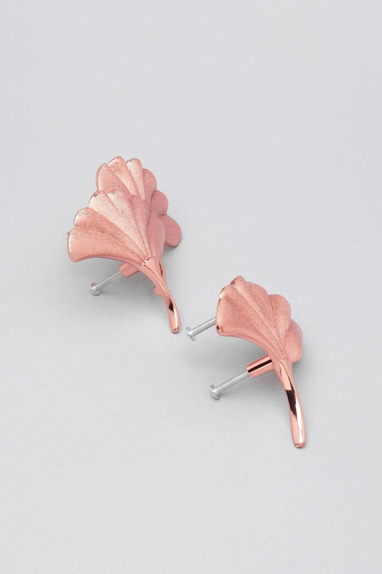 Fossil Ginkgo Cabinet Knob in Rose Gold Matte — alternate view, G Decor