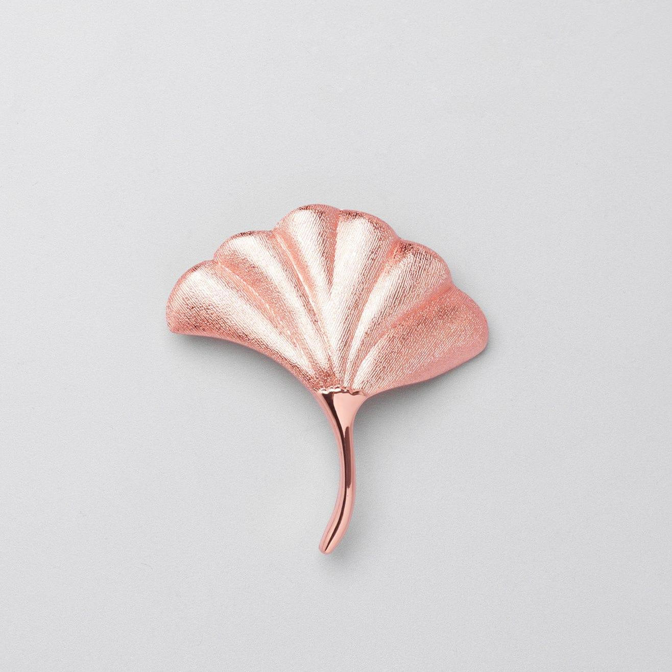 Fossil Ginkgo Rose Gold Matte Door Knobs - G Decor