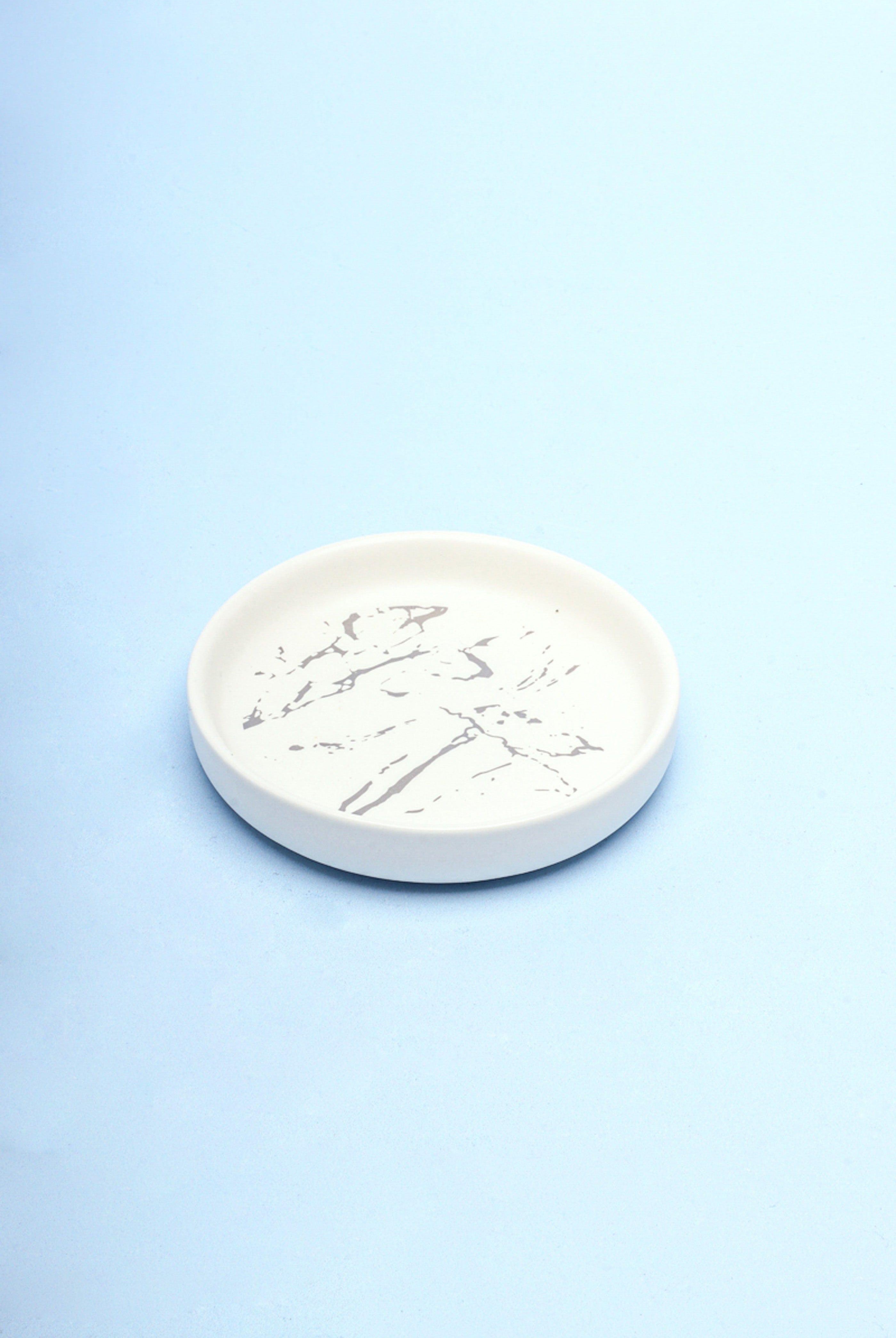 Four Piece Naples Marble Effect Bathroom Set - G Decor