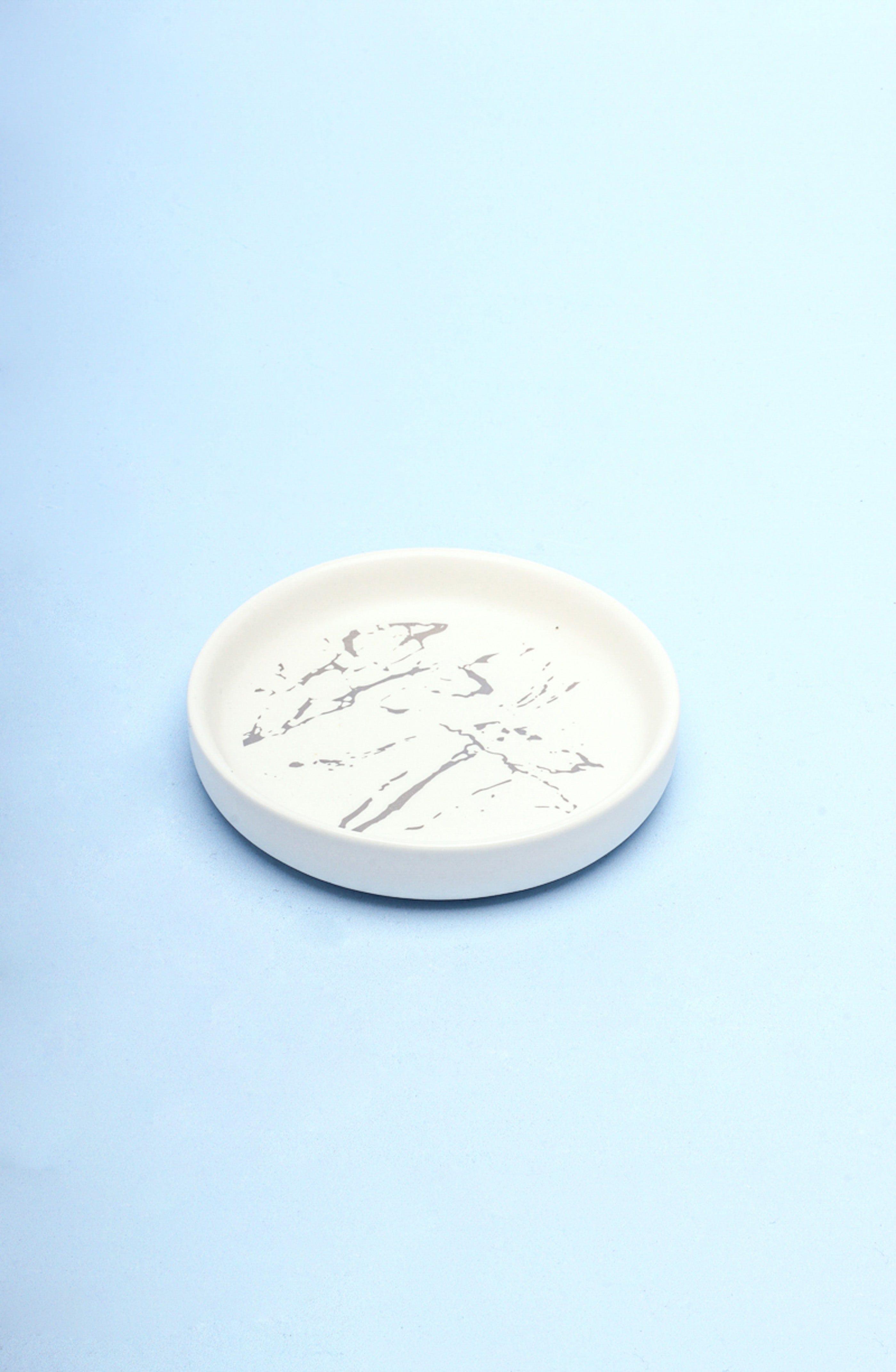 Four Piece Naples Marble Effect Bathroom Set - G Decor