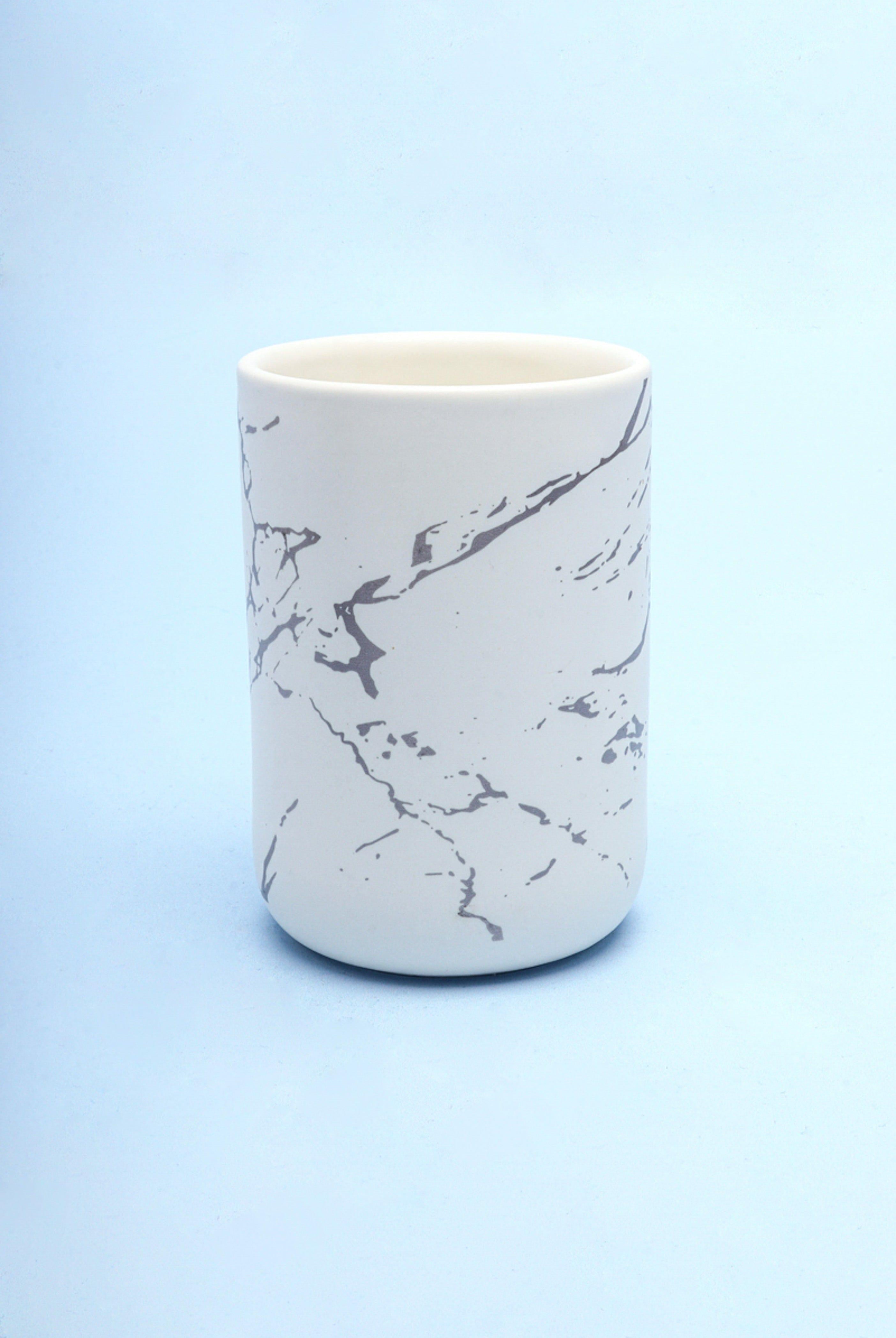 Four Piece Naples Marble Effect Bathroom Set - G Decor