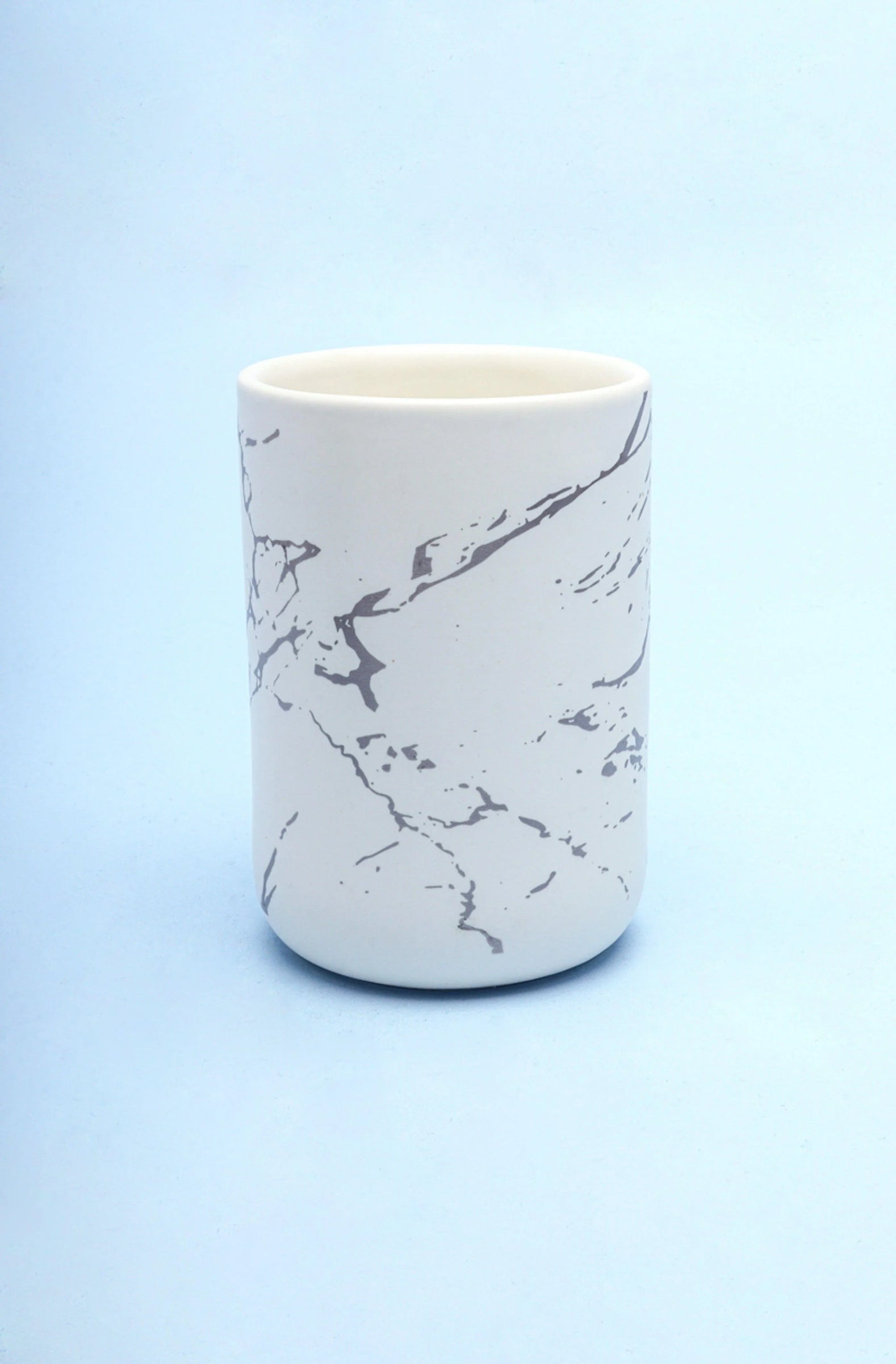 Naples Four-Piece Marble Effect Bathroom Accessory Set — lifestyle view, G Decor