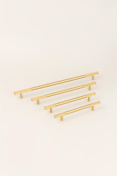 G Decor Cabinet Knobs & Handles Matt Brass Solid Knurled T Bar Kitchen Gold Cupboard Handles