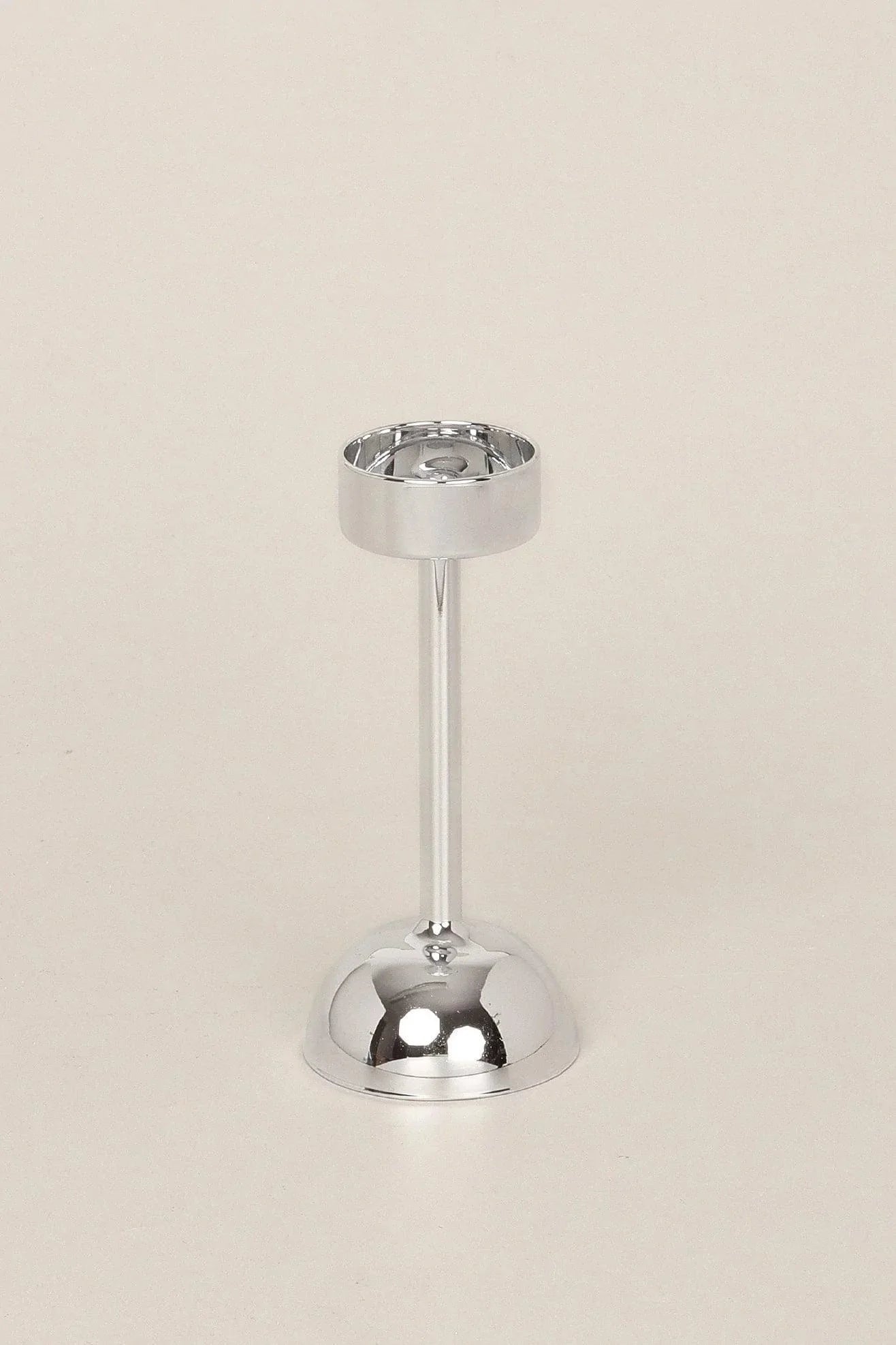 G Decor Set Of 3 Arian Chrome Silver Glass Classic Tealight Vanity Church Candle Holders - G Decor