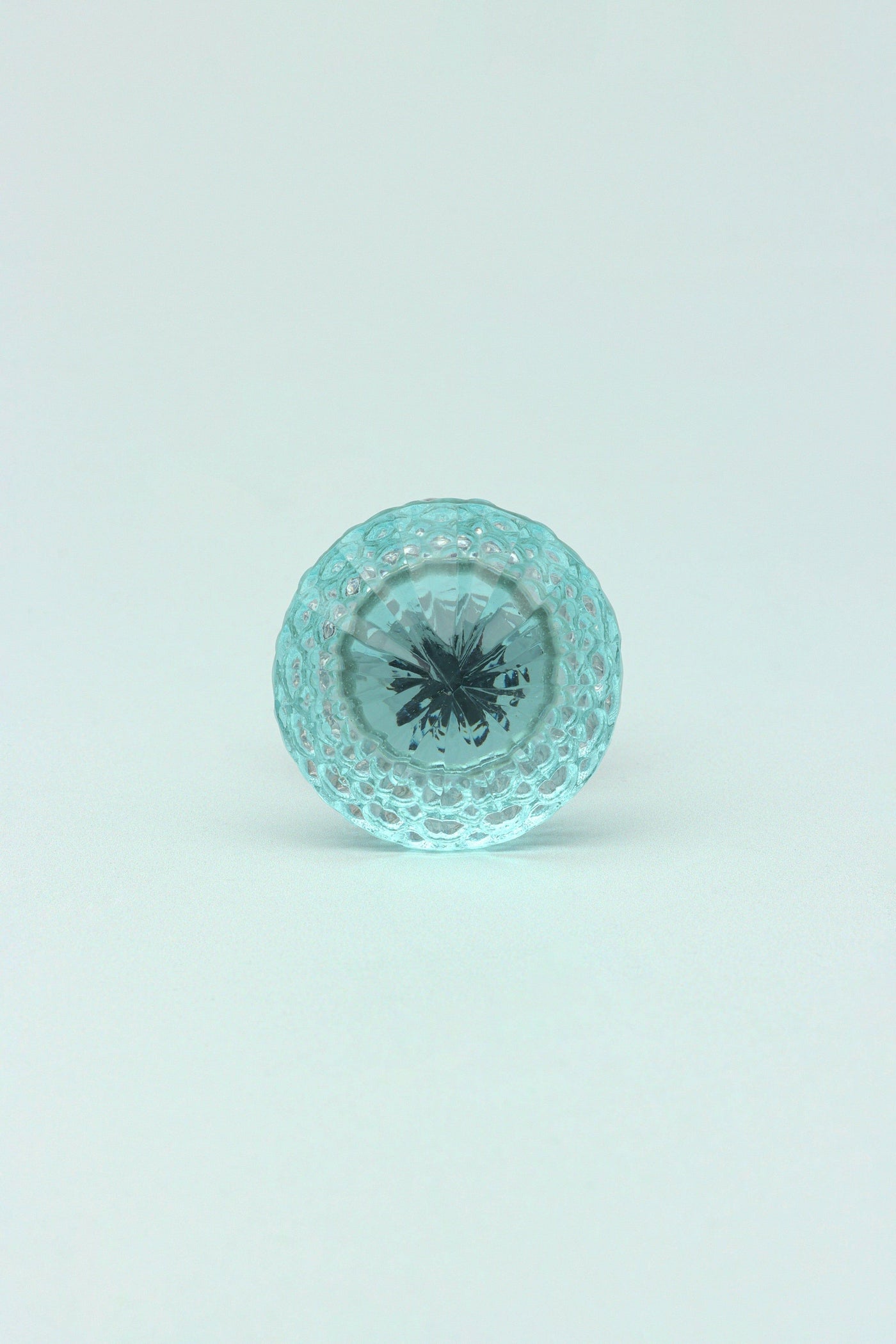 Gdecorstore Door Knobs & Handles Blue Harrison Crystal Glass Flower Swirl Pull Knobs