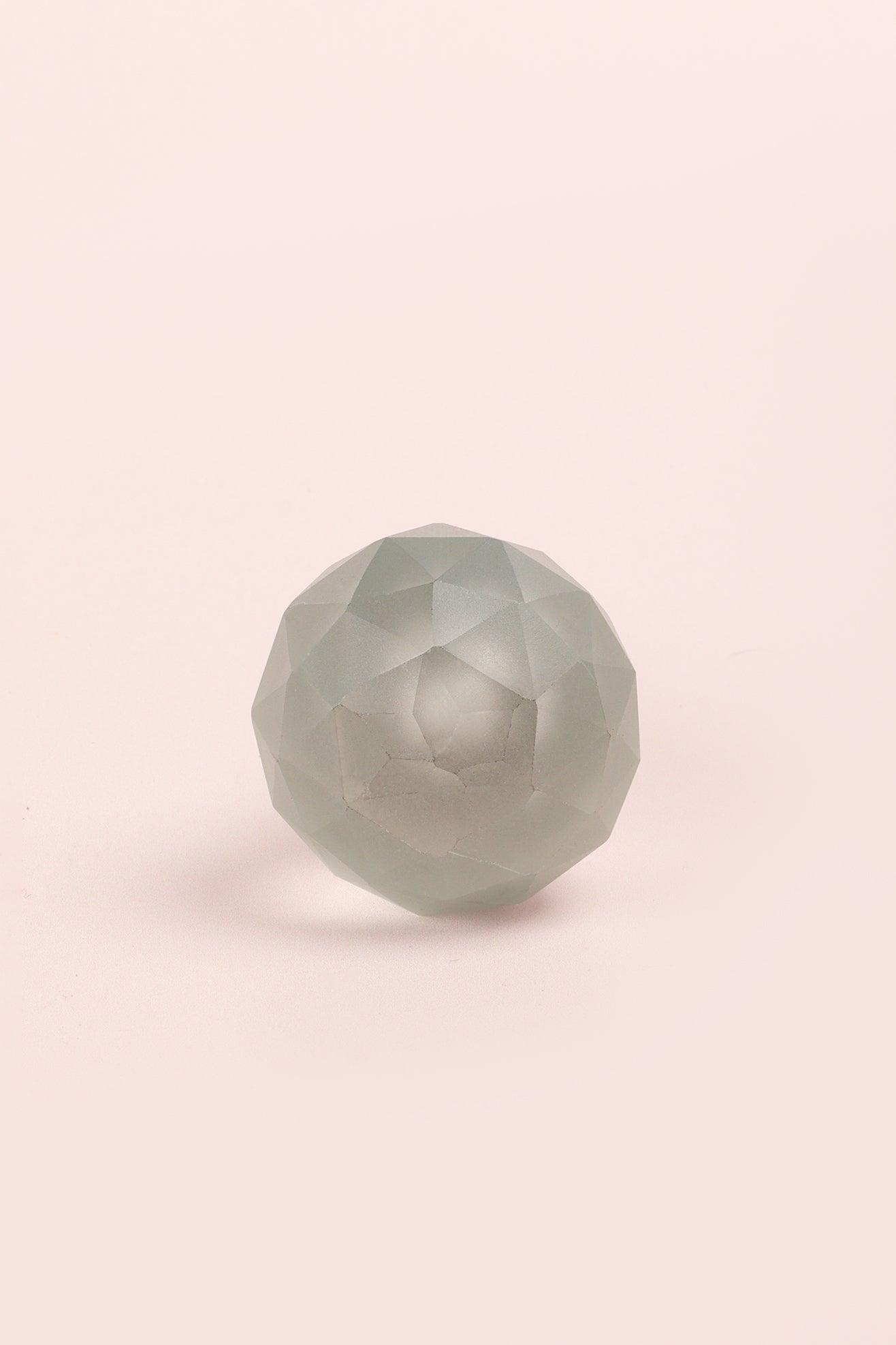 Gdecorstore Door Knobs & Handles Grey Diamond Ball Stylish Matt Glass Knobs
