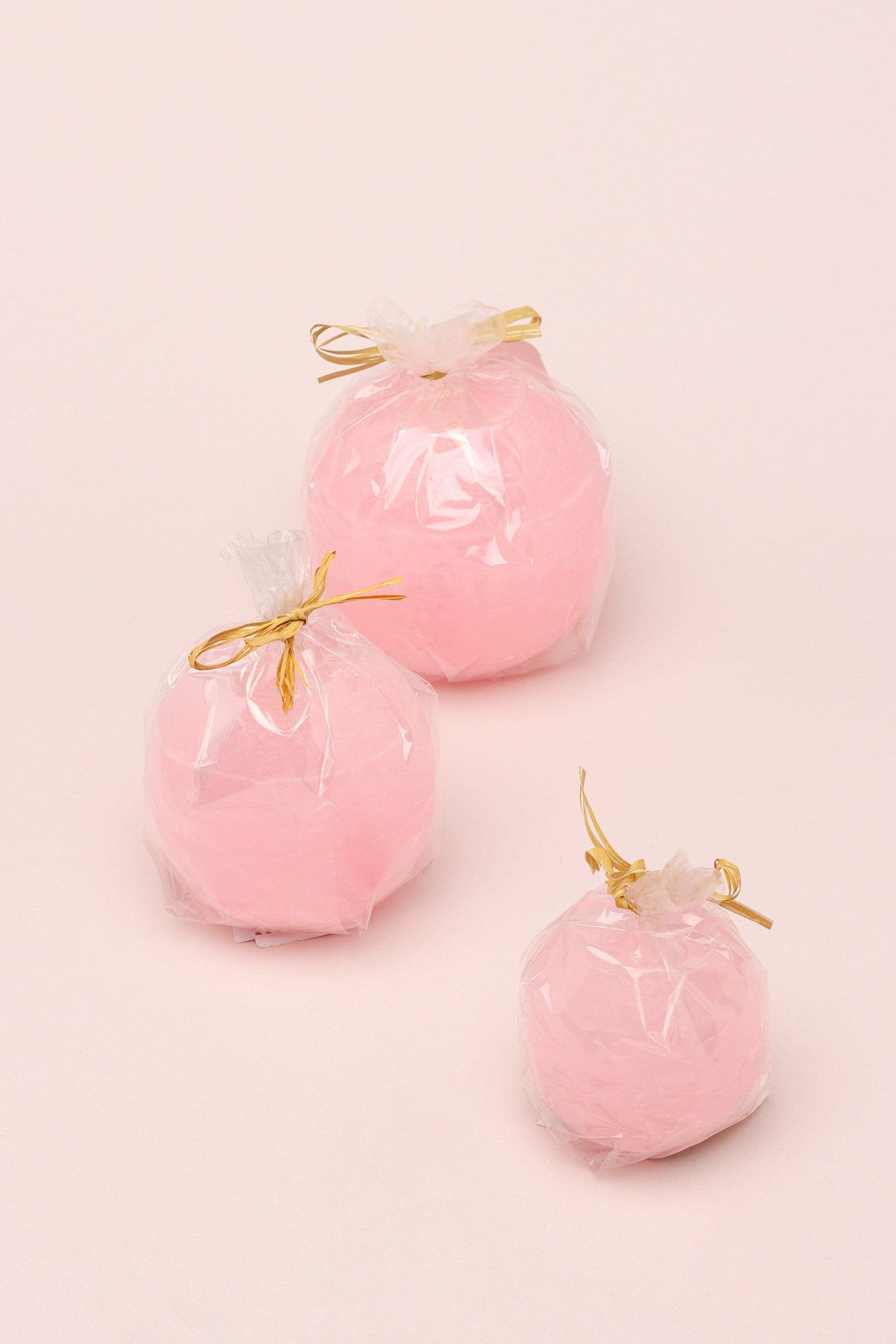 G Decor Candles Georgia Light Pink Ombre Sphere Ball Candles