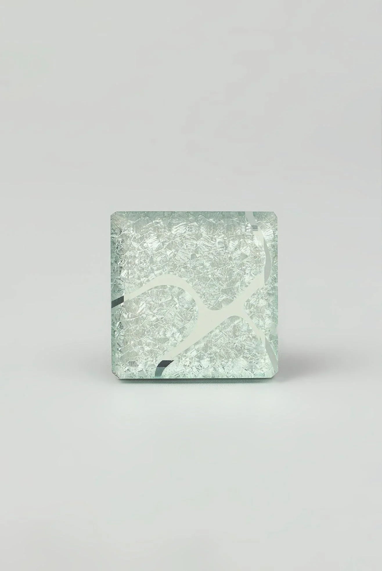 Gleem Luminous Crystal Square Glass Knobs Elegant Patterned Pull Handles - G Decor