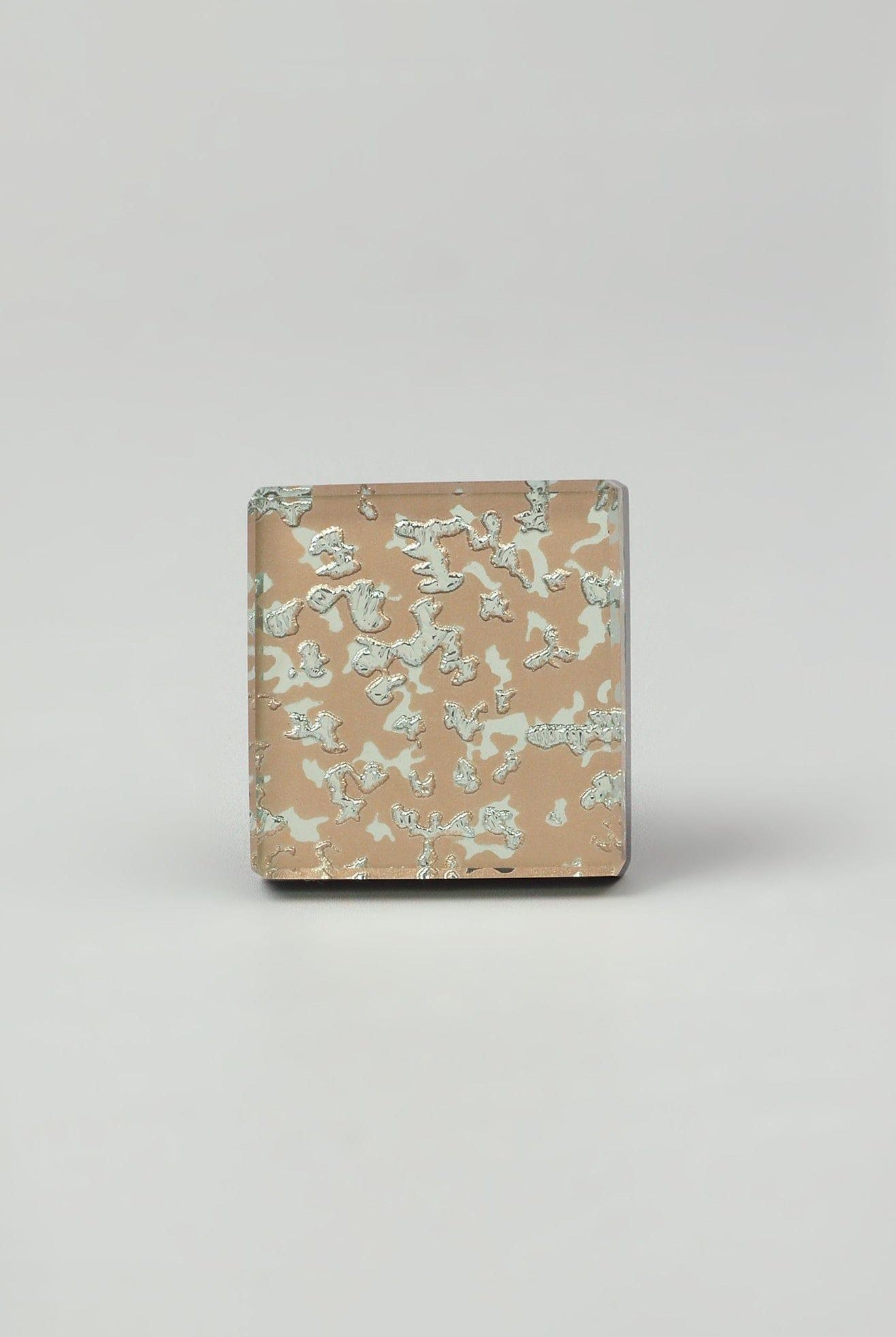 Gleem Rose Luminous Crystal Square Glass Knobs Elegant Patterned Pull Handles - G Decor