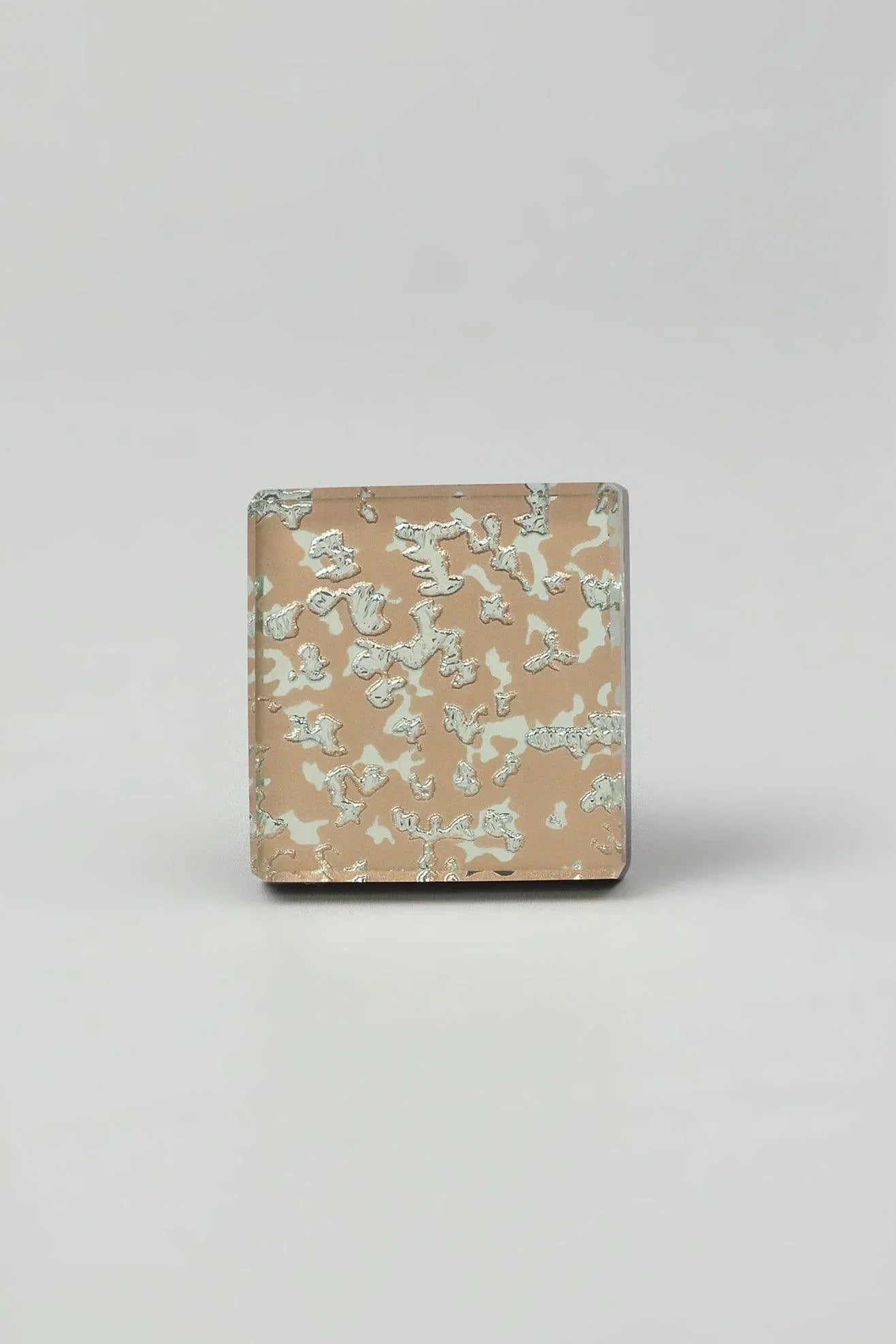 Gleem Rose Luminous Crystal Square Glass Knobs Elegant Patterned Pull Handles - G Decor