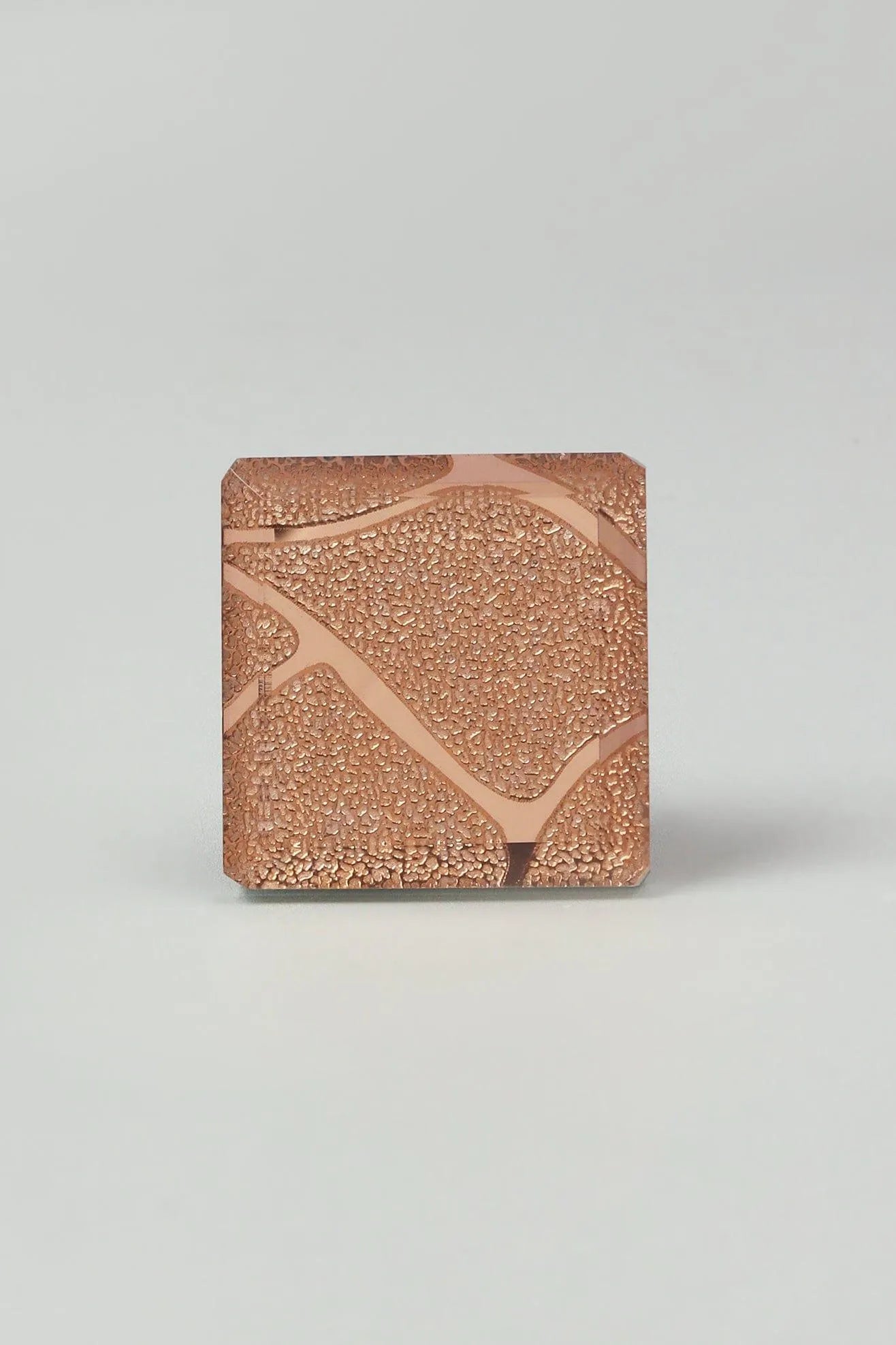 Gleem Rose Luminous Crystal Square Glass Knobs Elegant Patterned Pull Handles - G Decor