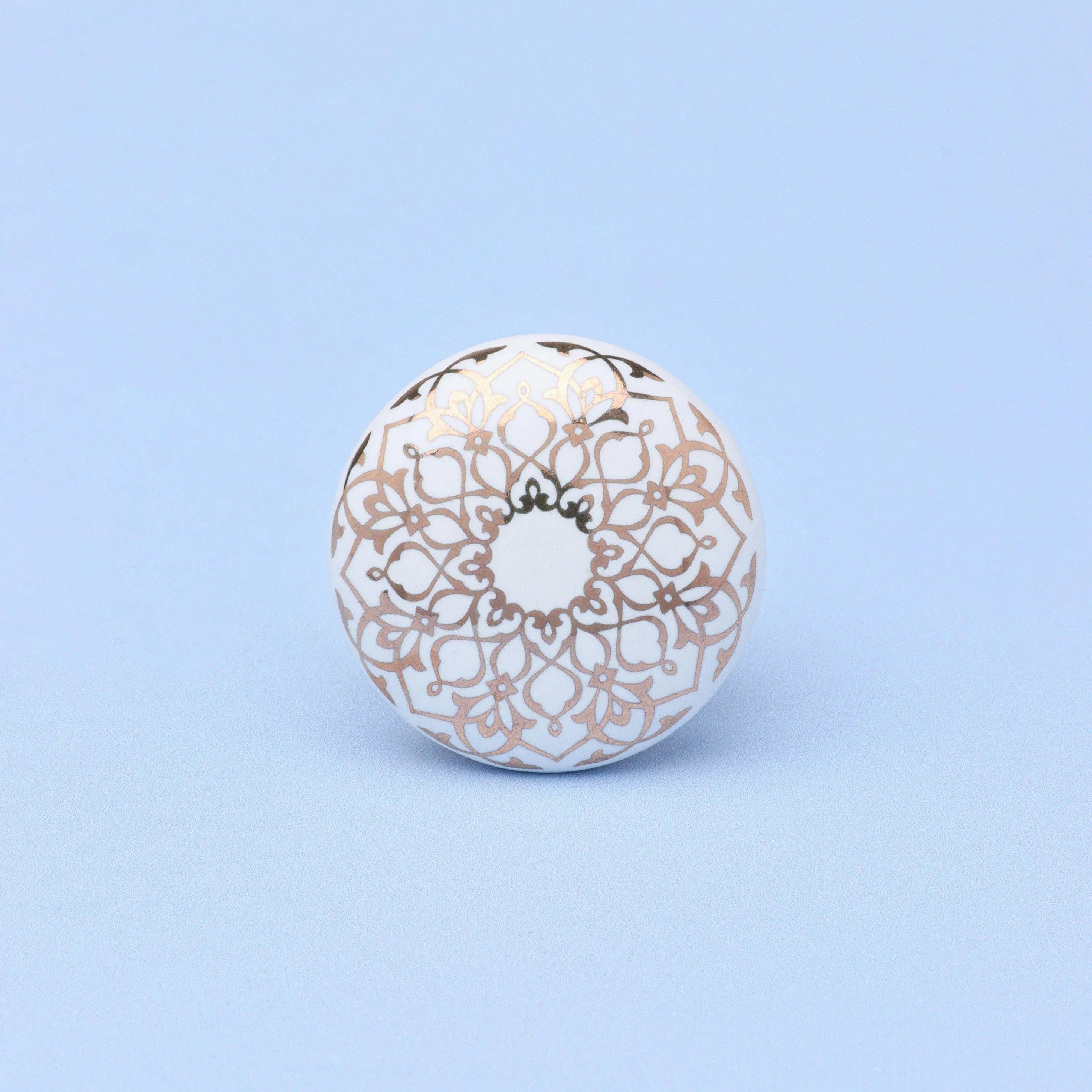 Gold Royal Bloom Ceramic Door Knob Handle - G Decor