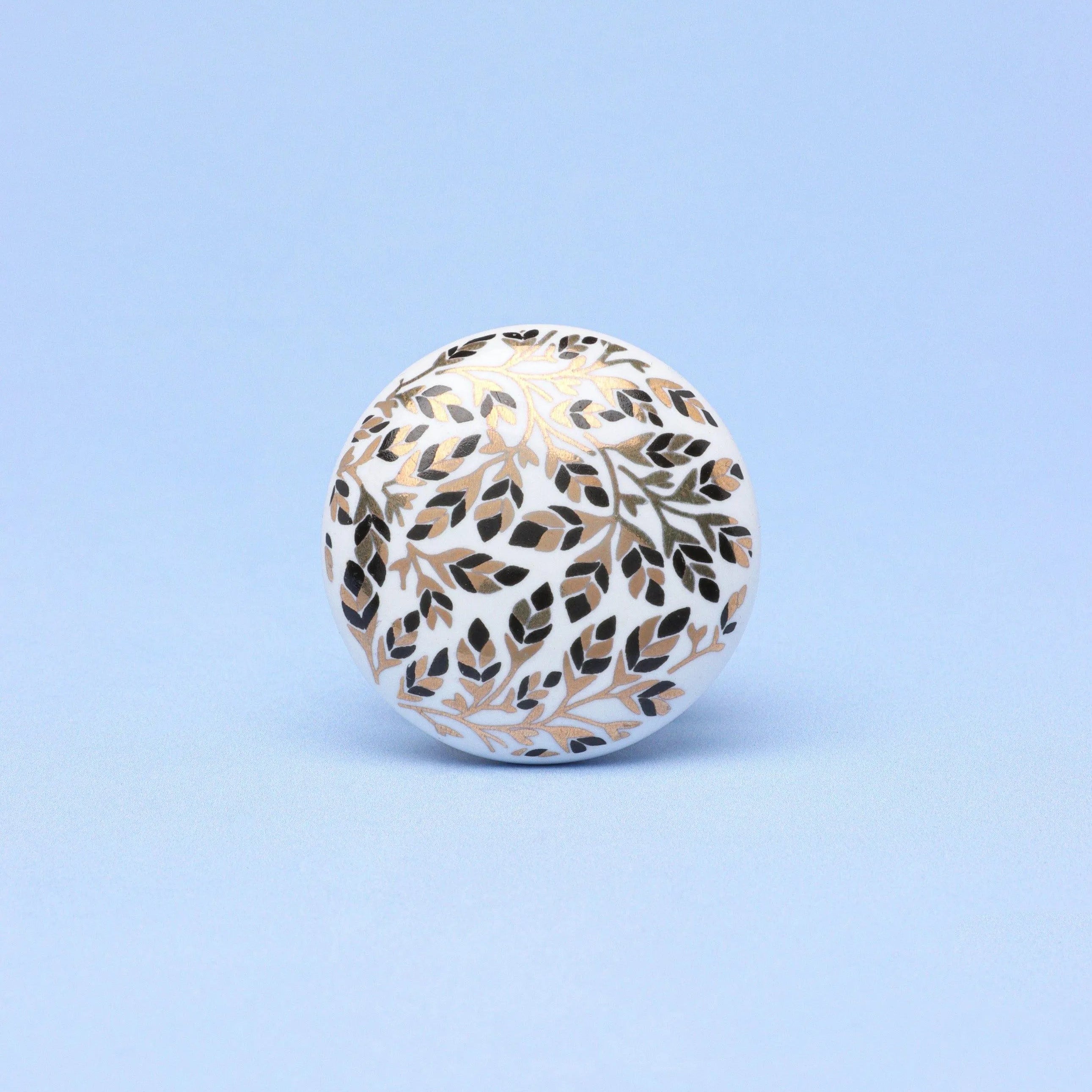 Gold Royal Bloom Ceramic Door Knob Handle - G Decor