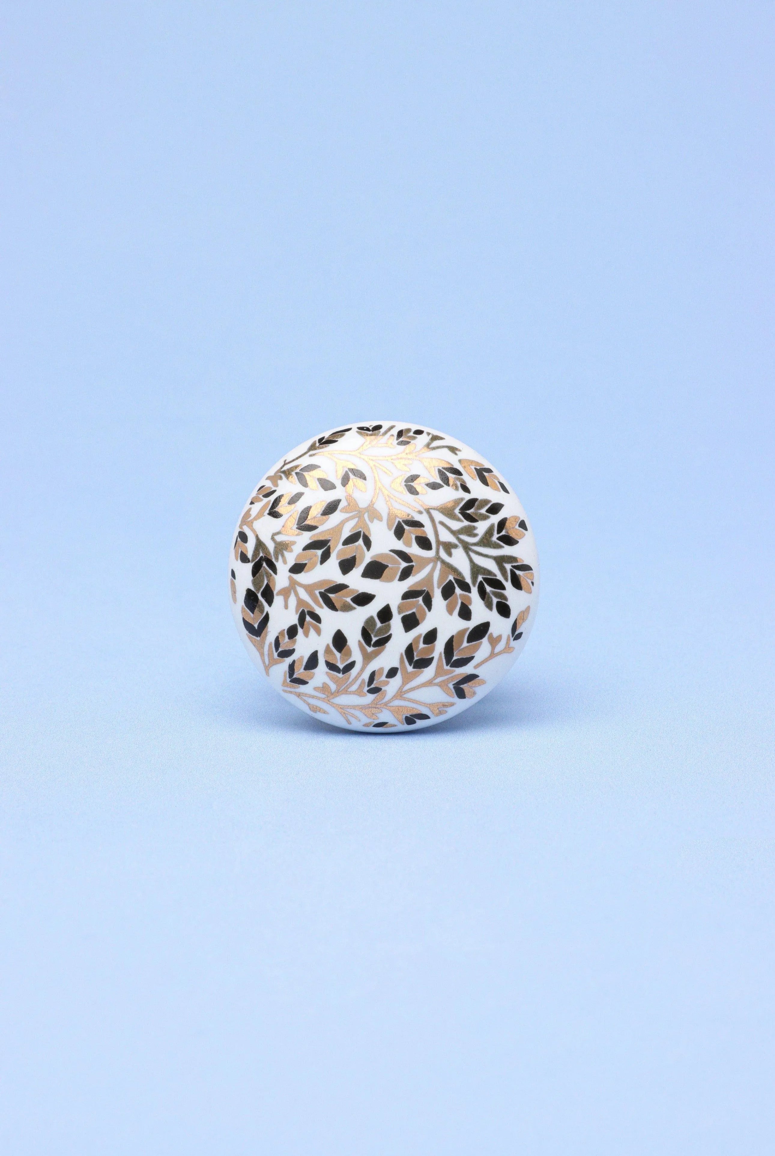 Gold Royal Bloom Ceramic Door Knob Handle - G Decor