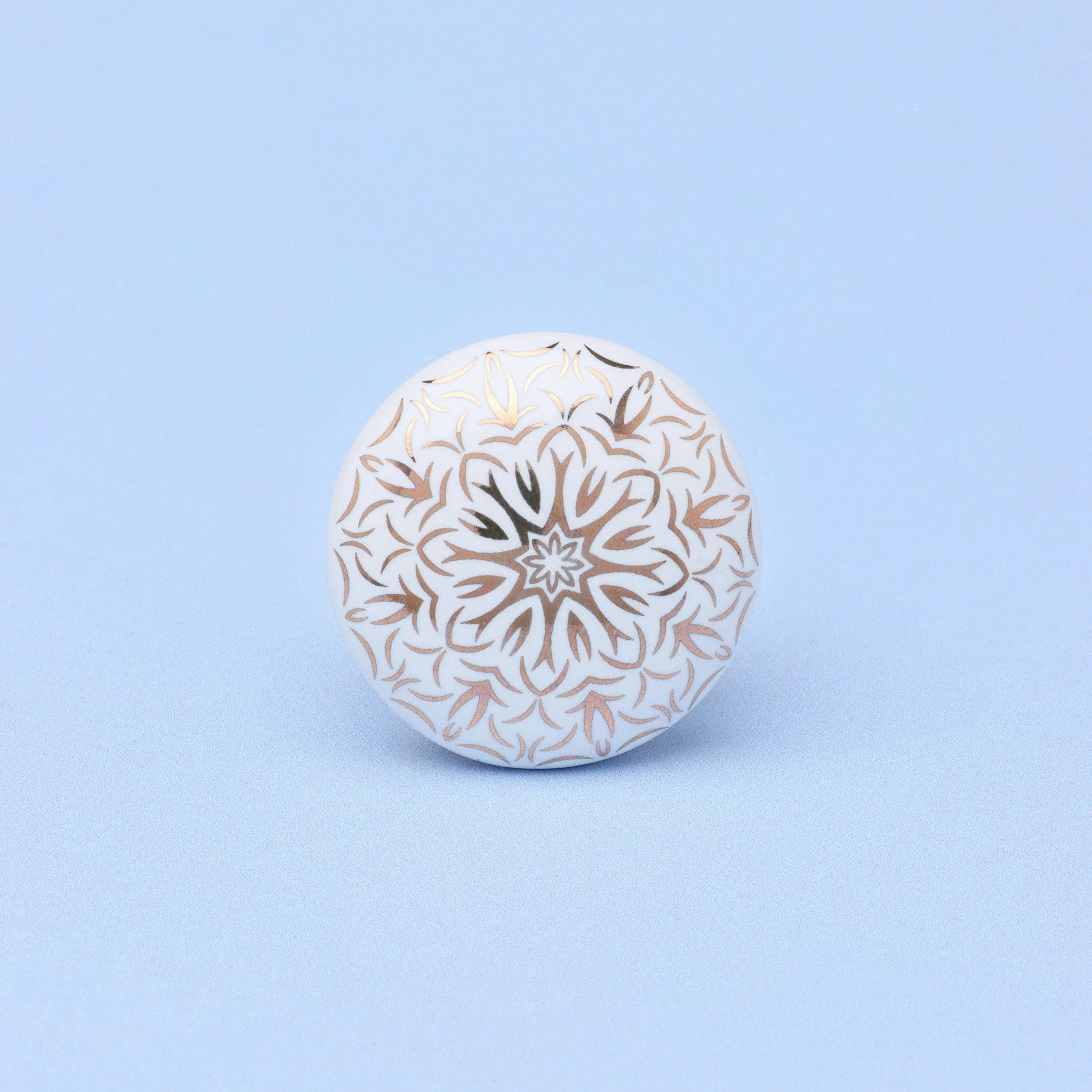 Gold Royal Bloom Ceramic Door Knob Handle - G Decor