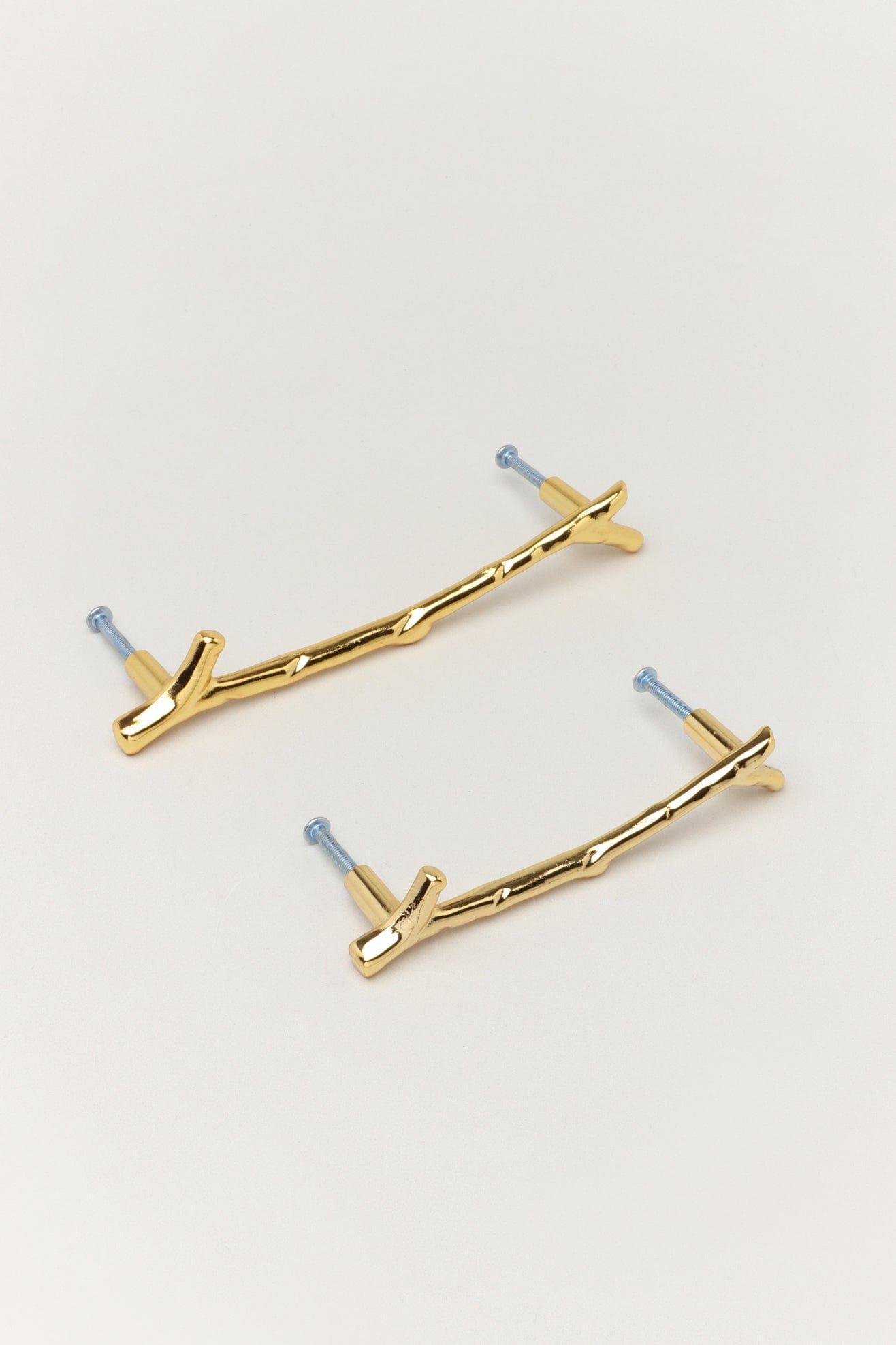 Gold Tree Branch Twig Cupboard Pull Draw Handle - G Decor