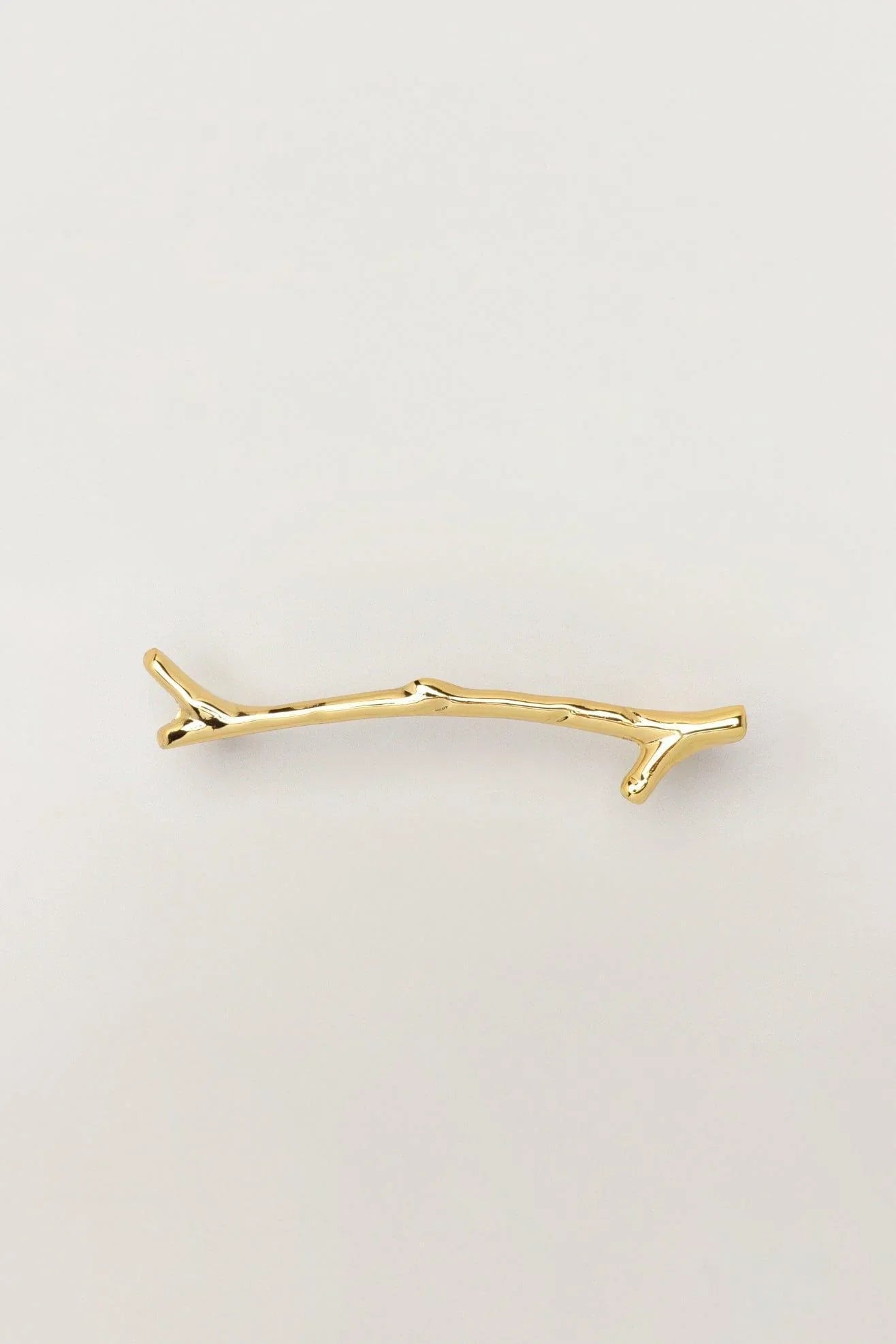 Runa Sculpted Gold Branch Cabinet Pull — close-up view, G Decor