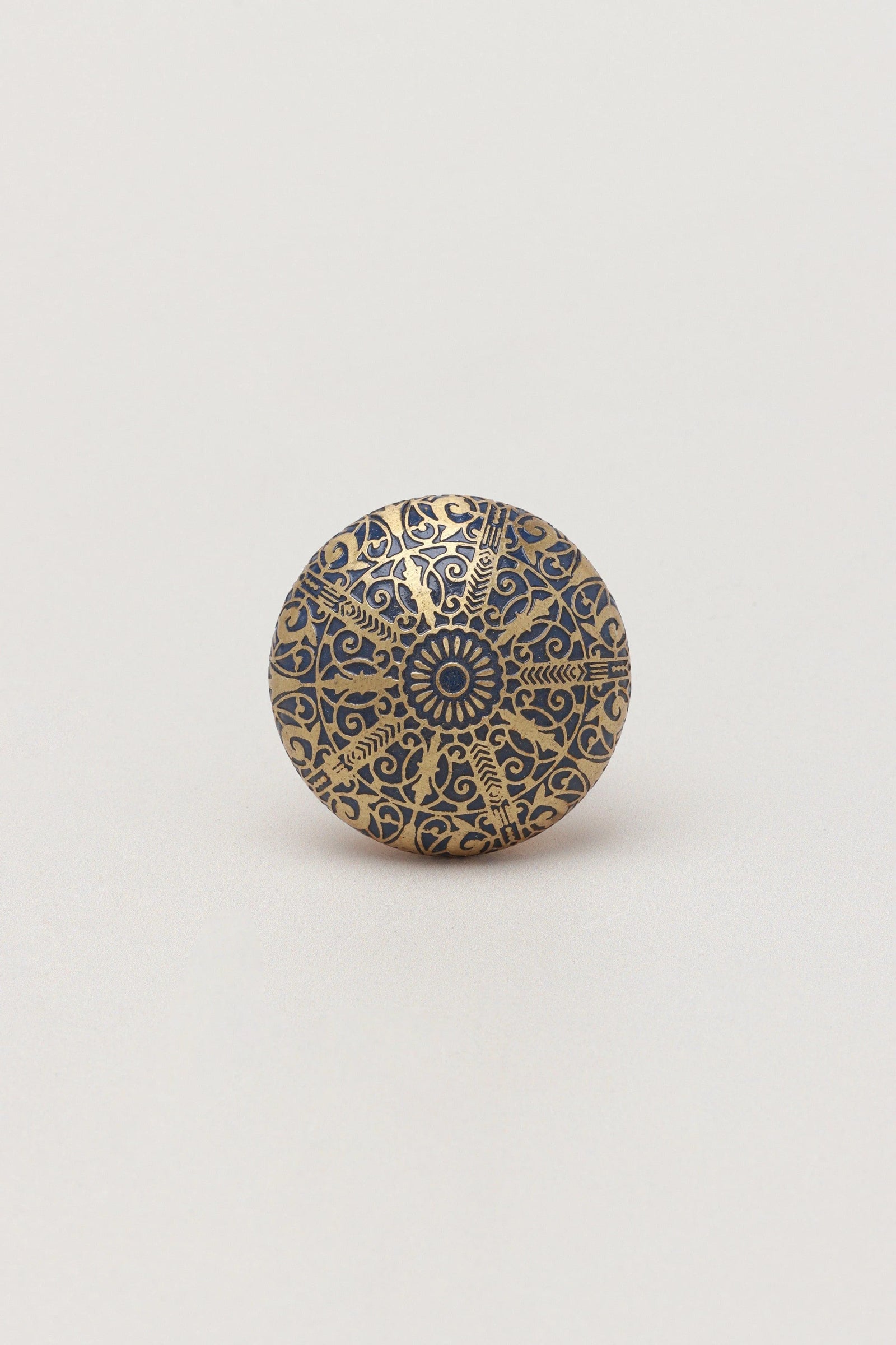 Golden Brass Monarchy Cabinet Knob — lifestyle view, G Decor