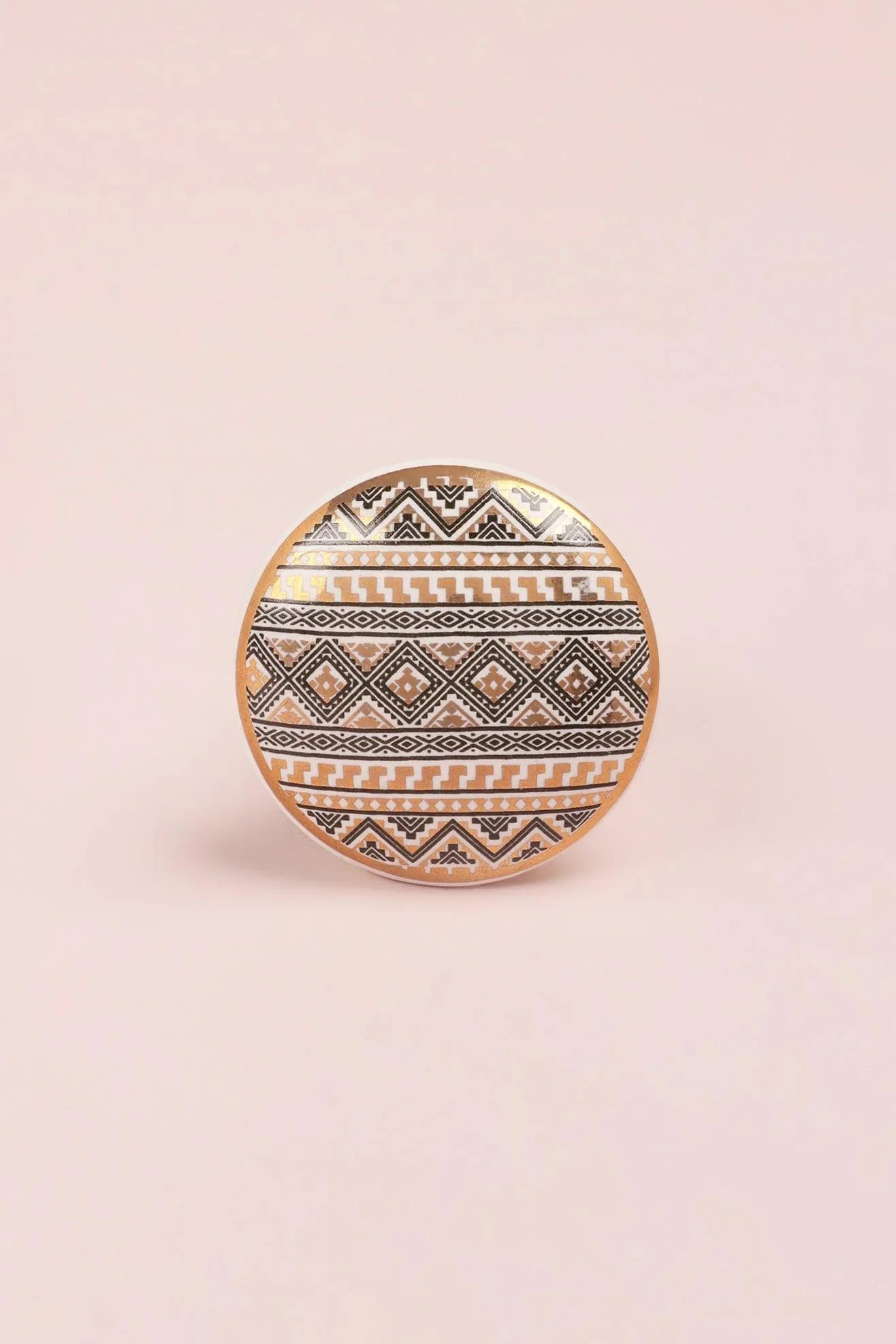 Golden Mystic Persian Ceramic Cabinet Knob — alternate view, G Decor