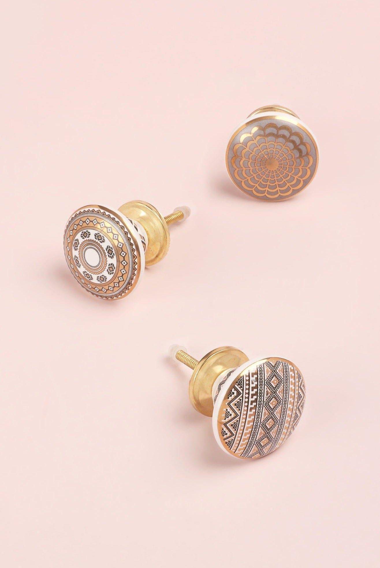 Golden Mystic Persian Ceramic Door Knob - G Decor