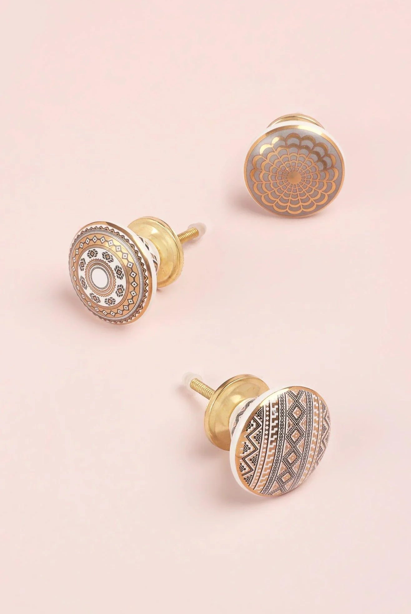 Golden Mystic Persian Ceramic Door Knob - G Decor