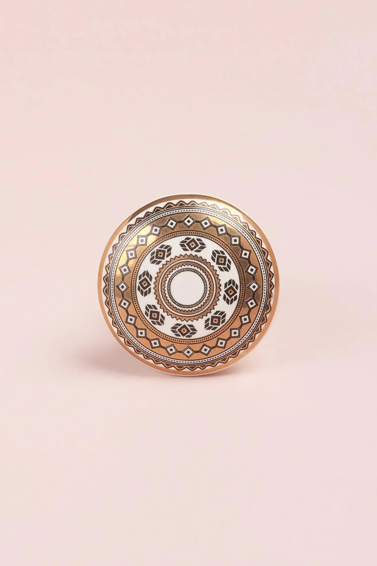 Golden Mystic Persian Ceramic Cabinet Knob — lifestyle view, G Decor