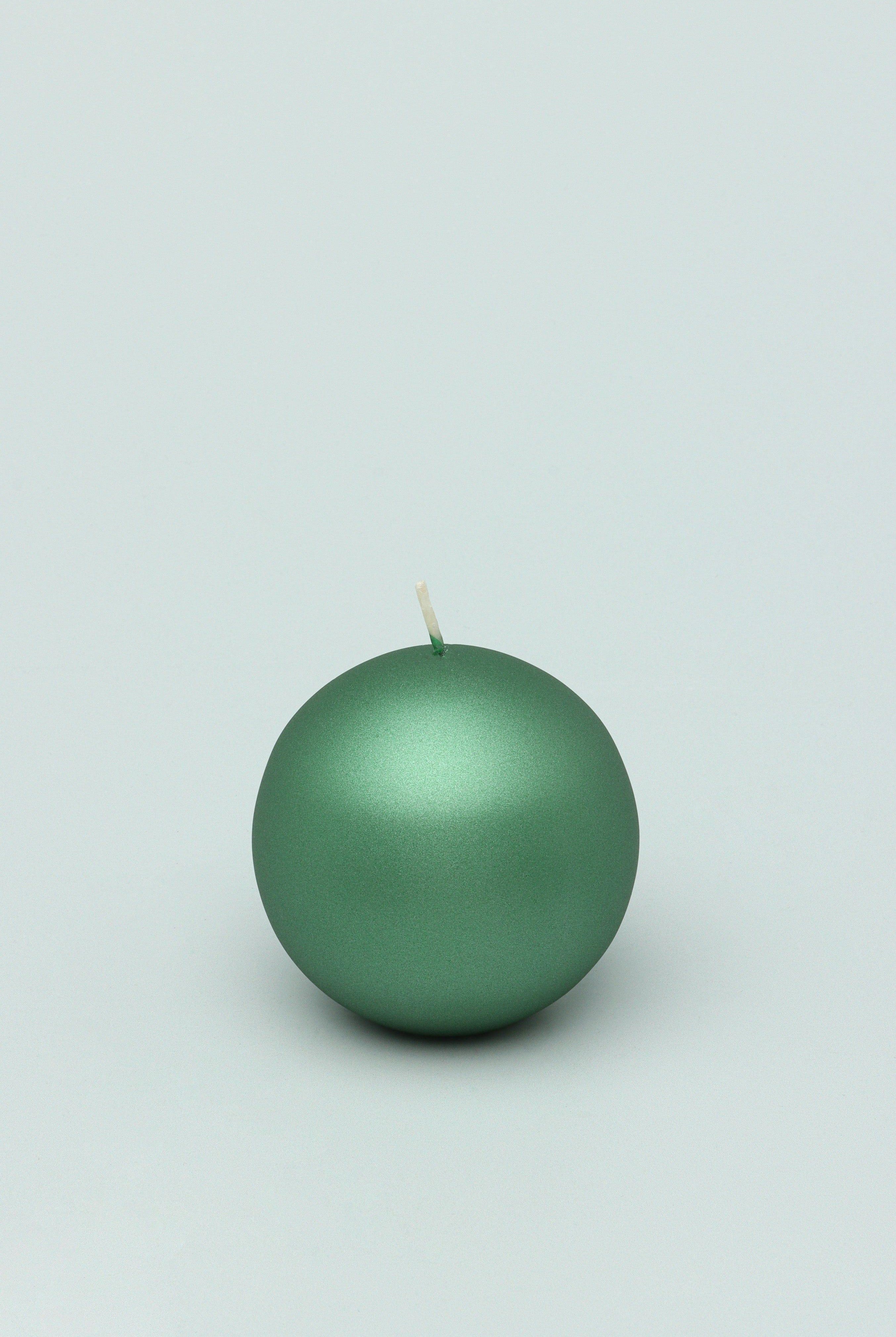Grace Alouette Forest Green Lacquered Pillar and Ball Candles - G Decor