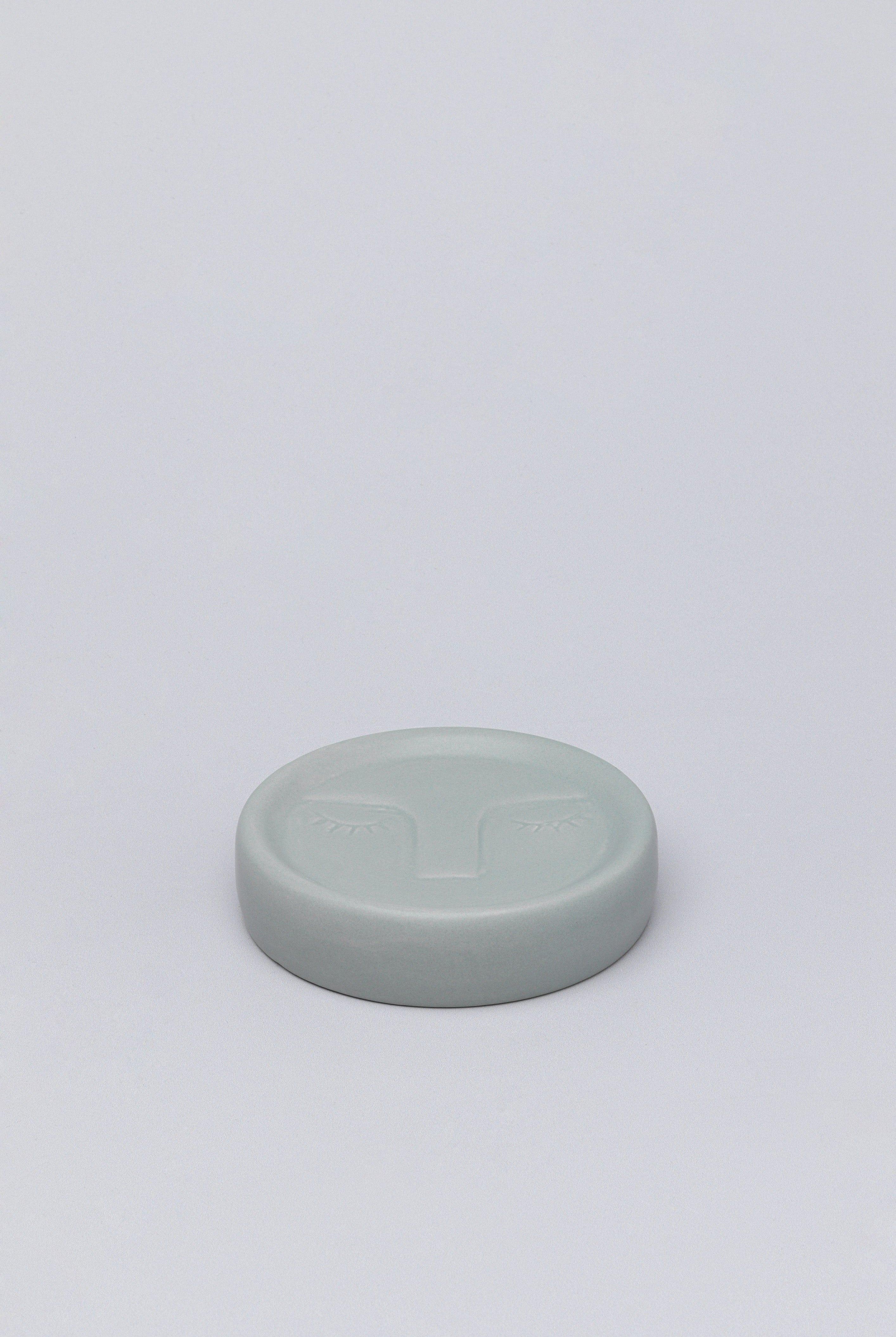 Grey Art Face Ceramic Bath Accessory Set - G Decor