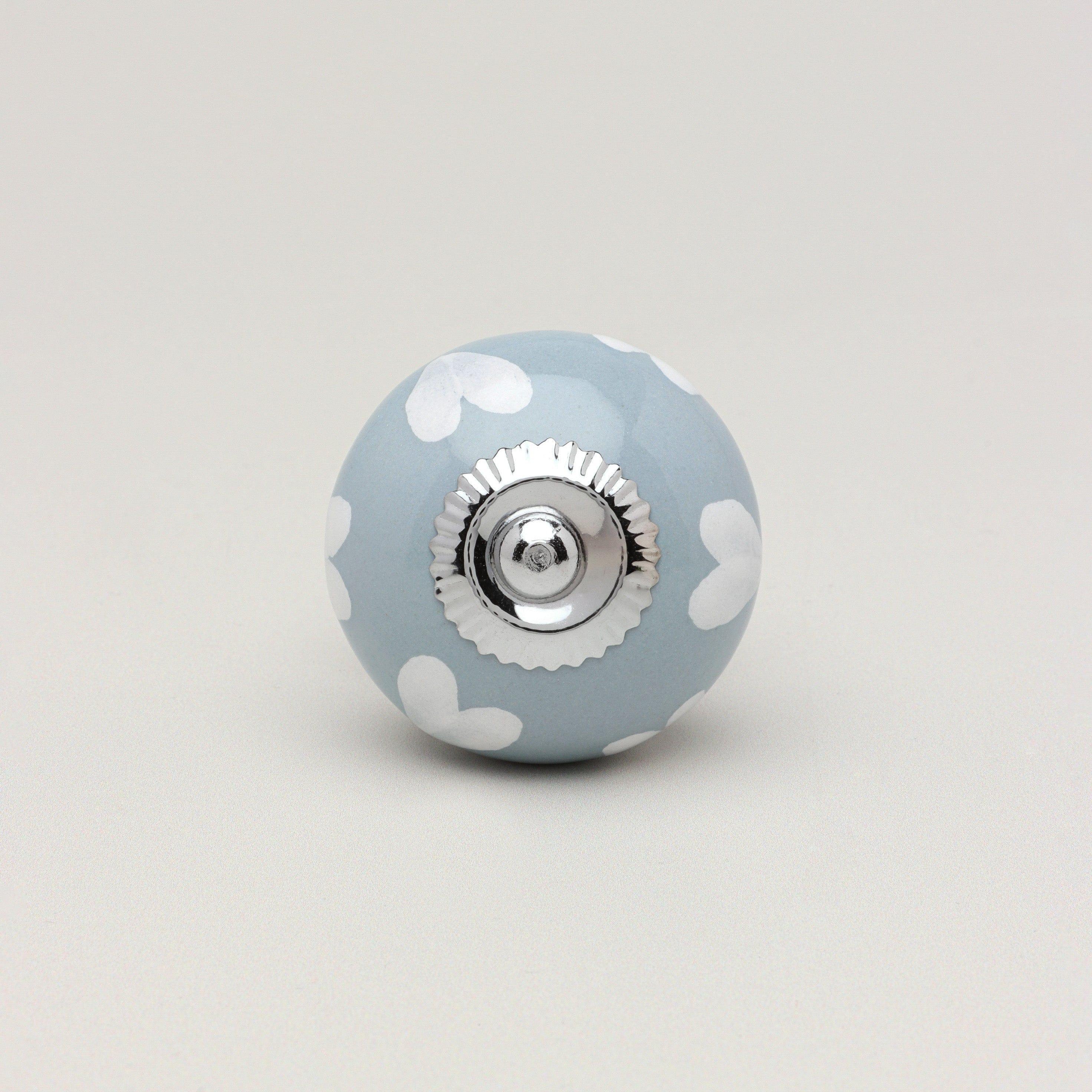 Grey Fusion Handpainted Ceramic Door Knob, Door Handle - G Decor