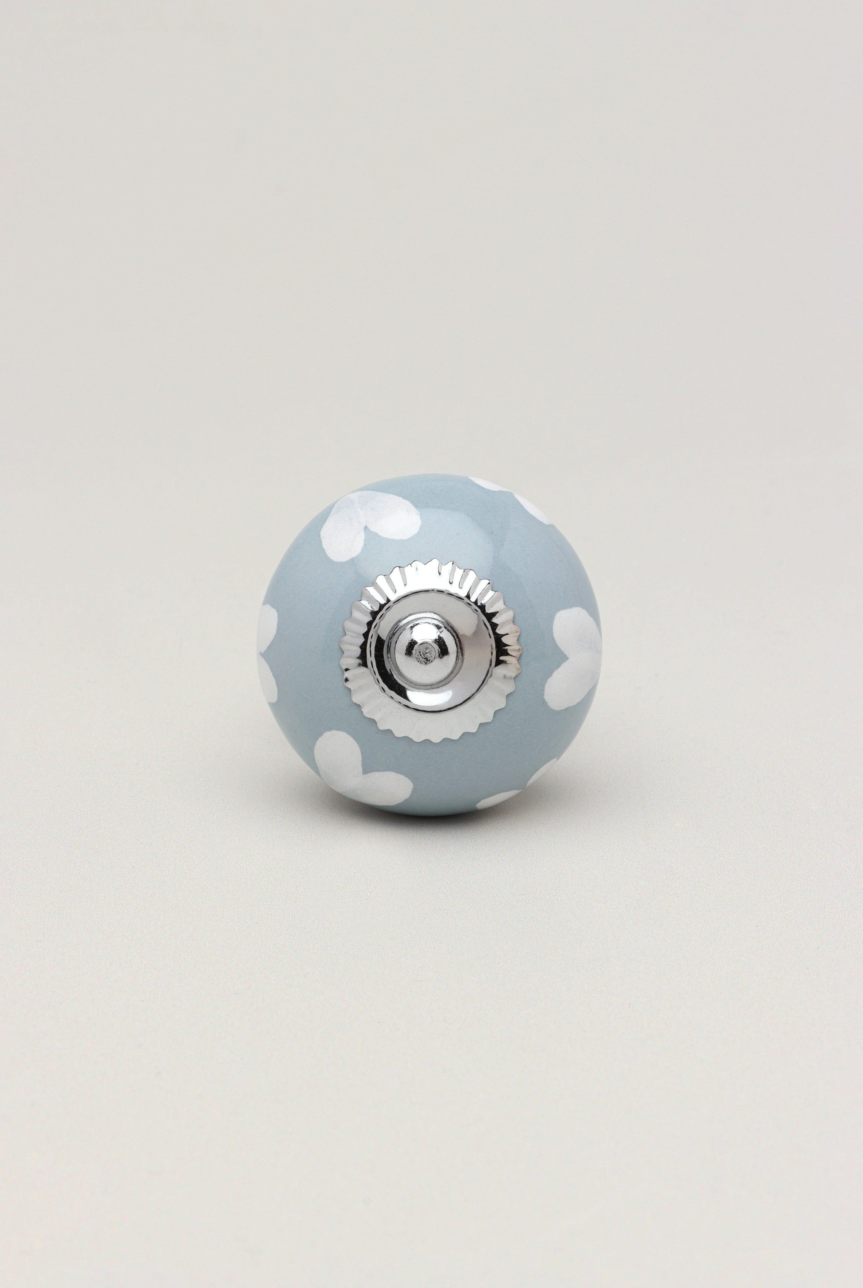 Grey Fusion Handpainted Ceramic Door Knob, Door Handle - G Decor