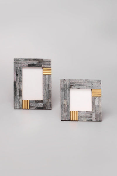 G Decor Picture frames Grey Marble Effect Stylish Photo Frame