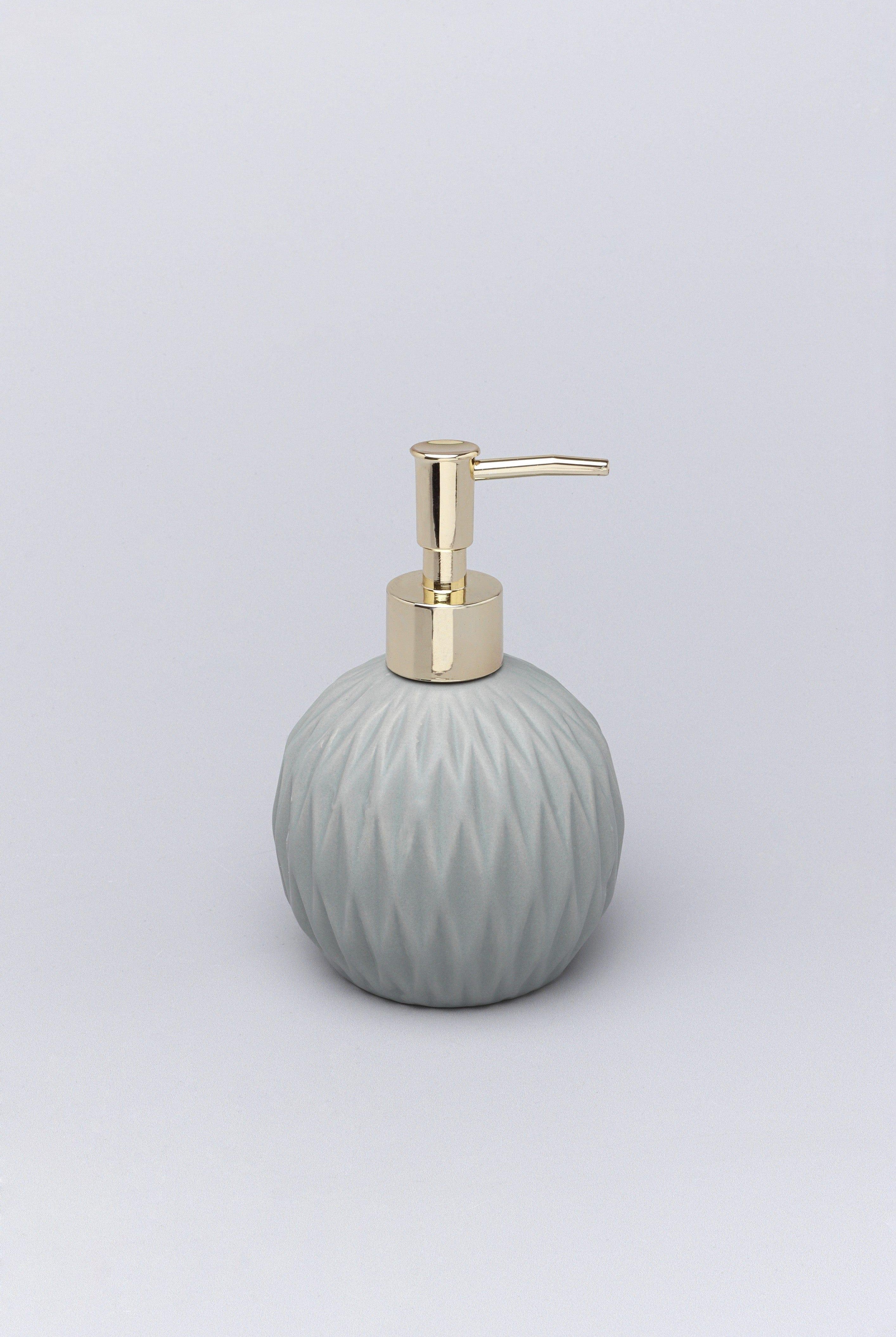 Grey Pattern Ceramic Bath Accessory Set - G Decor