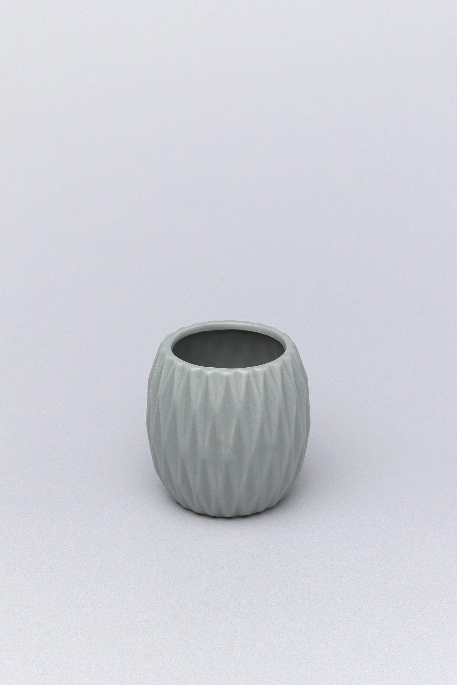 Grey Patterned Ceramic Bathroom Accessory Set — lifestyle view, G Decor