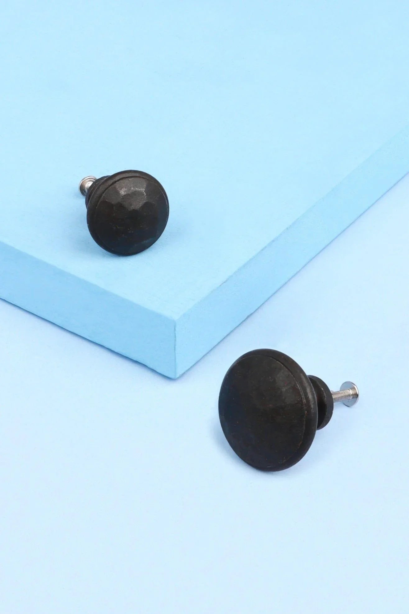 Hand Forged Hammered Beaten Cupboard Door Knobs Handles - G Decor