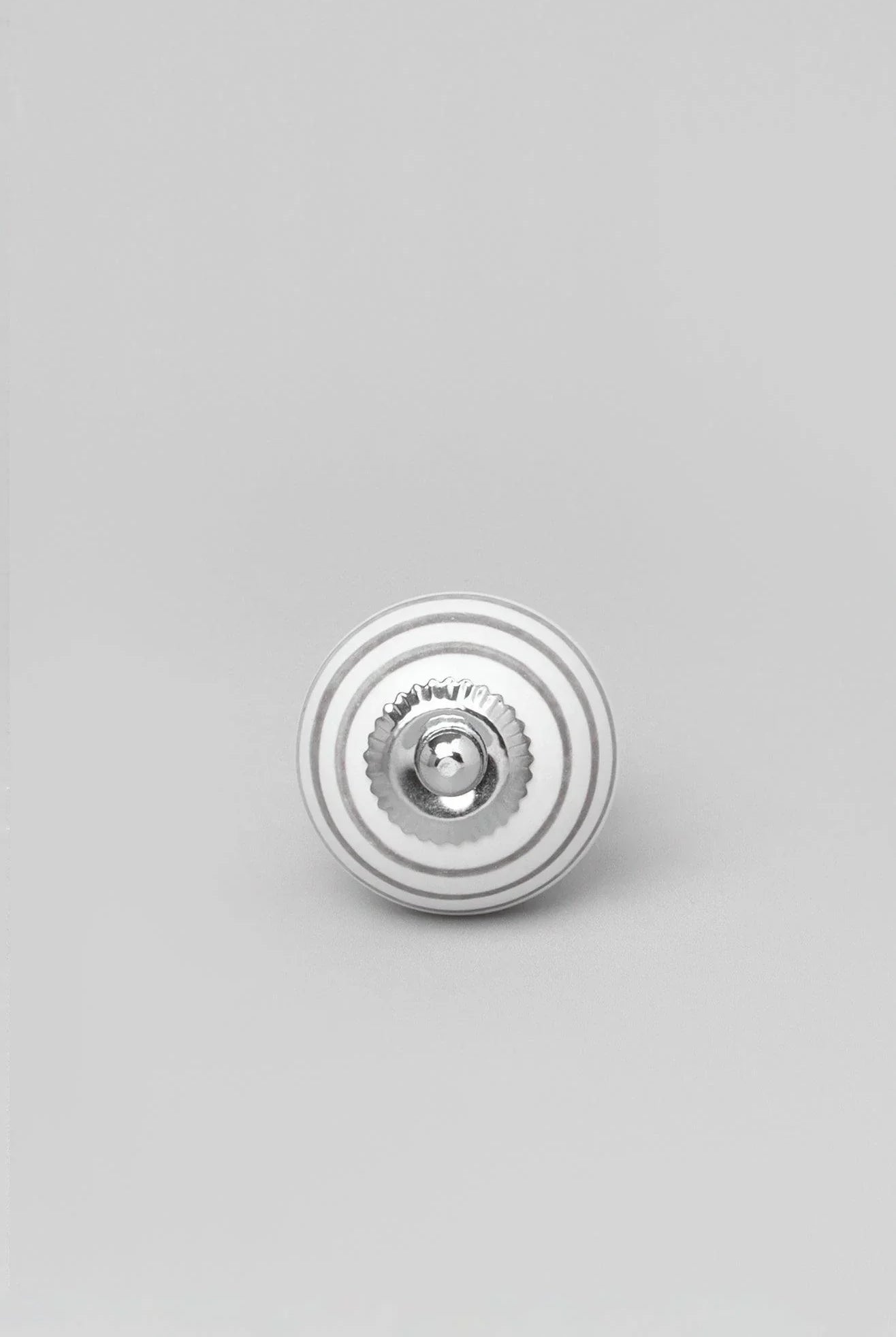 Handcrafted & Handpainted Striped Ceramic Door Knobs White Base Cupboard Pull Handles In Red, Light Green And Dark Gray - G Decor