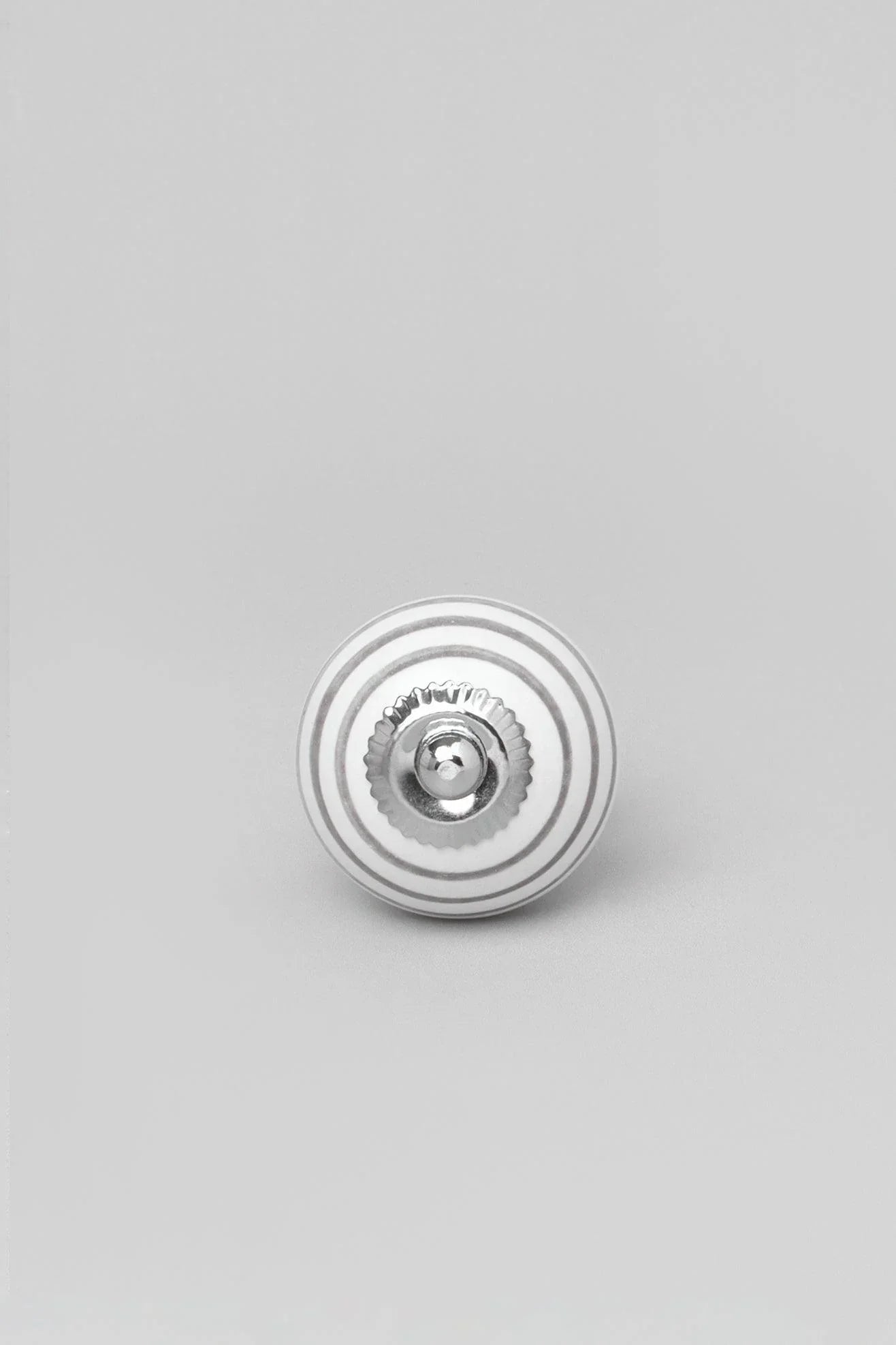 Striped Ceramic Cabinet Knob, Red Light Green Dark Grey — lifestyle view, G Decor