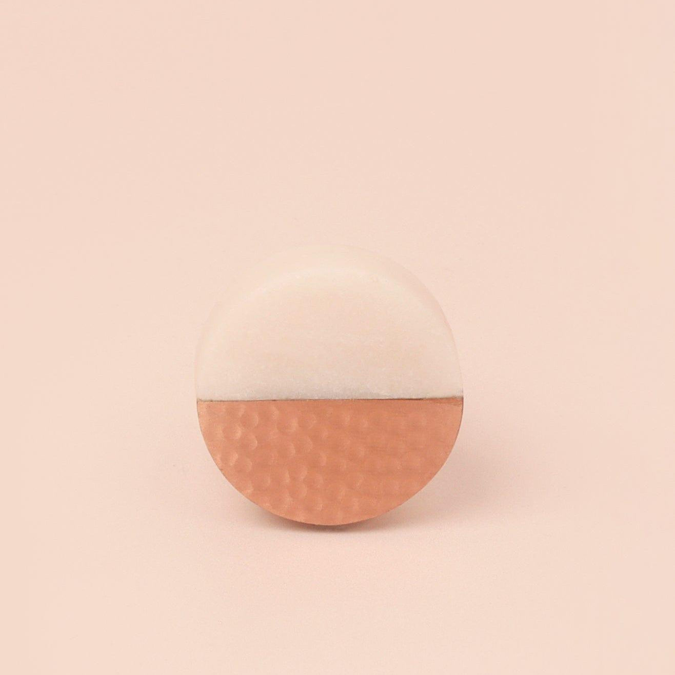 Handcrafted Calacatta Marbella Rose Ember Door Knob - G Decor