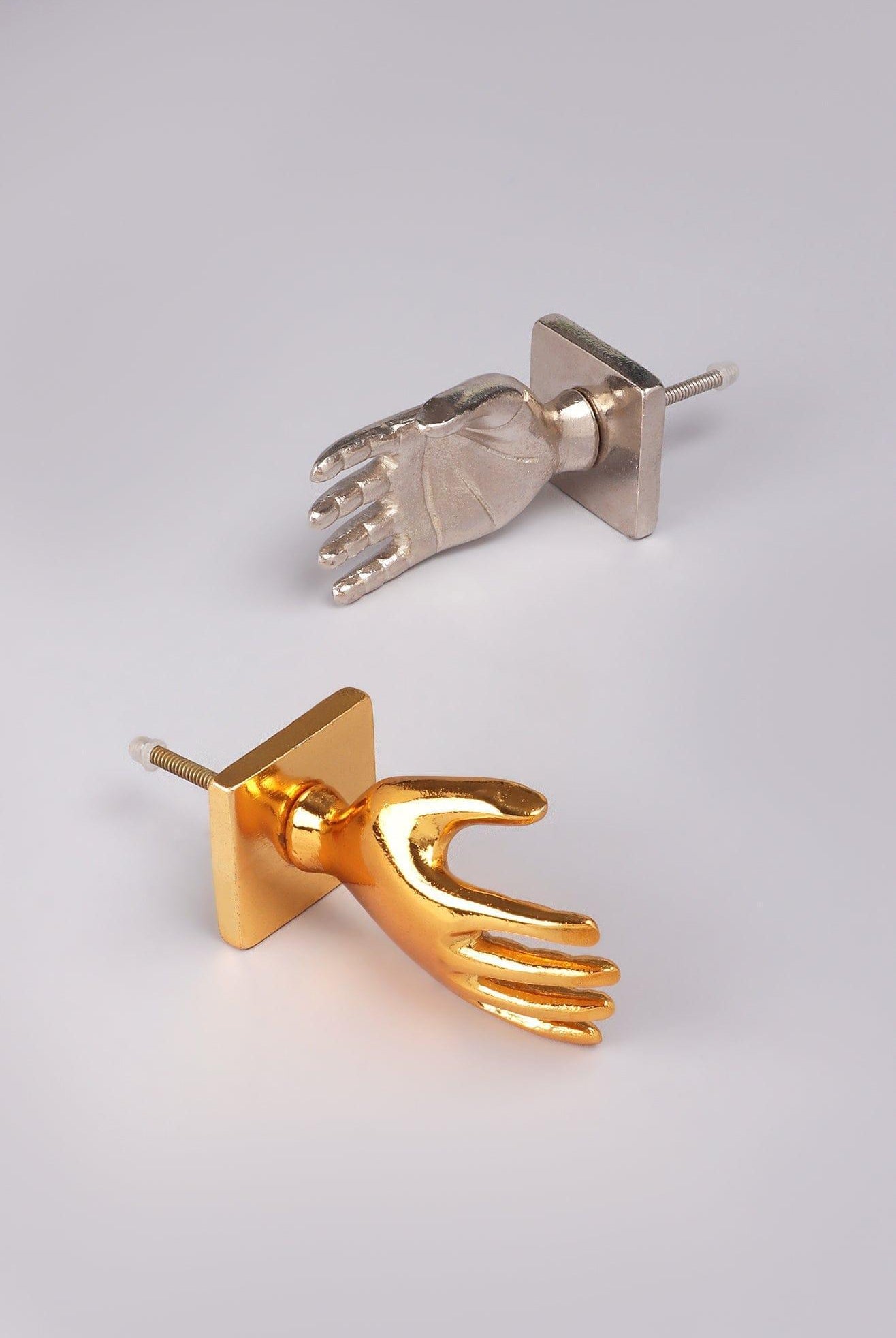 Handcrafted Designer Large Embracing Hand Door Knobs - G Decor