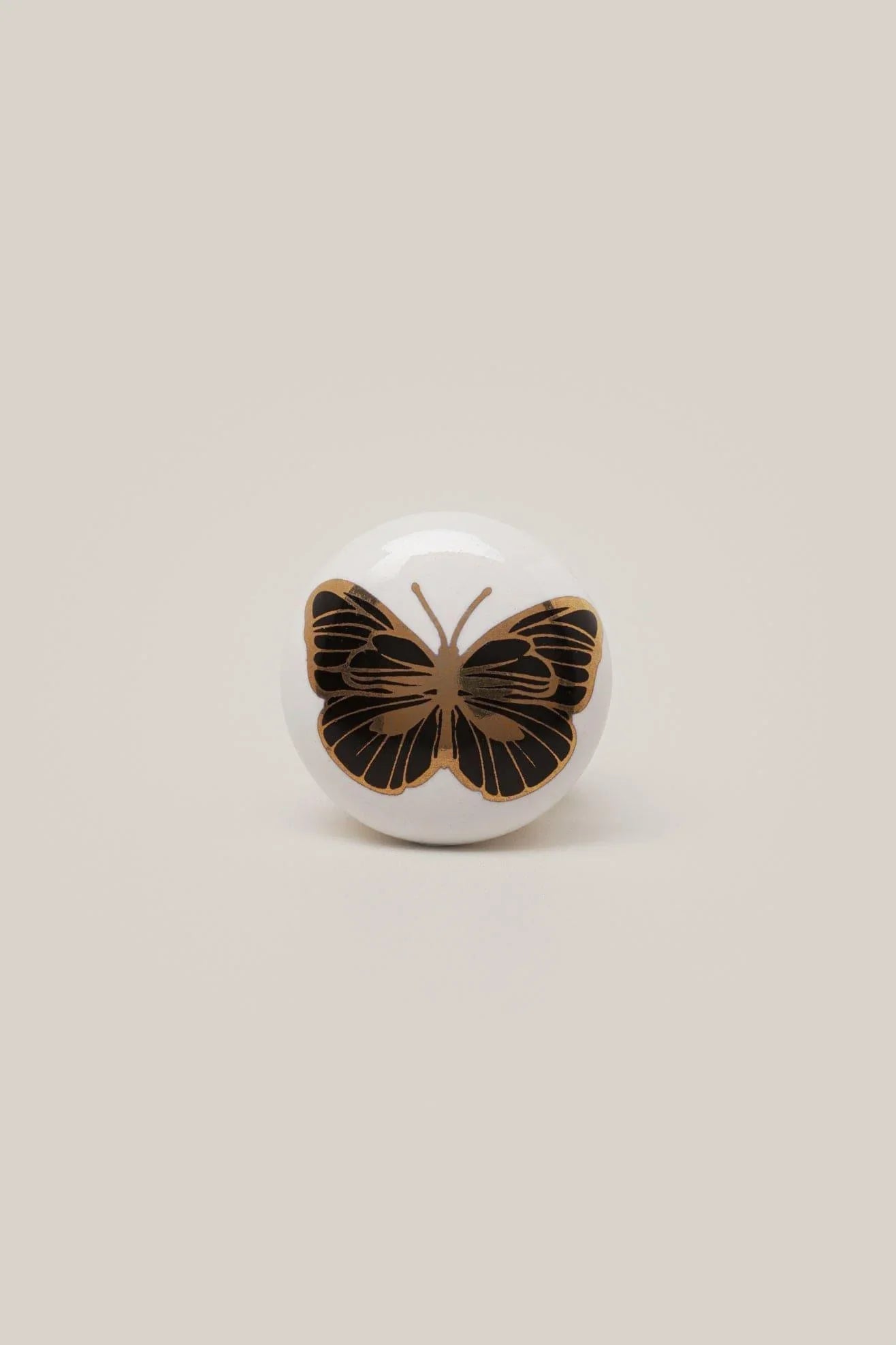 Golden Butterfly Radiant Ceramic Cabinet Knob — view 5, G Decor