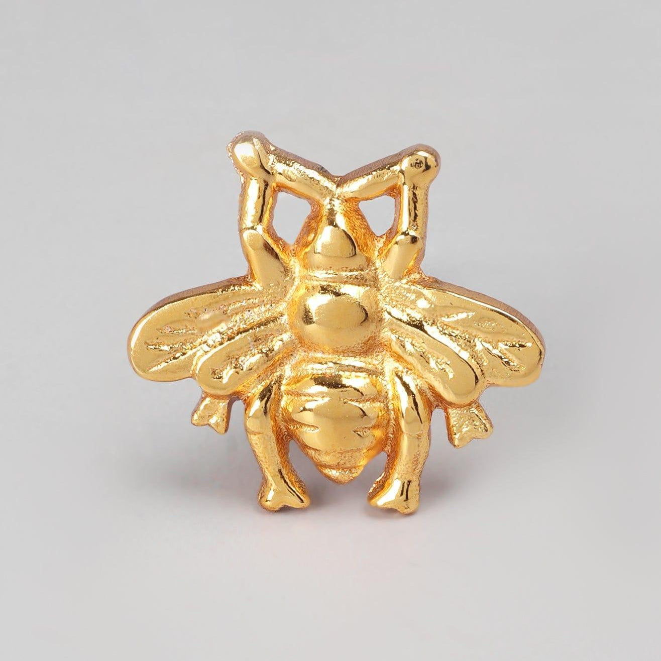 Handcrafted Queen Bee Gold & Silver Cabinet Knob Elegant Drawer Handle - G Decor