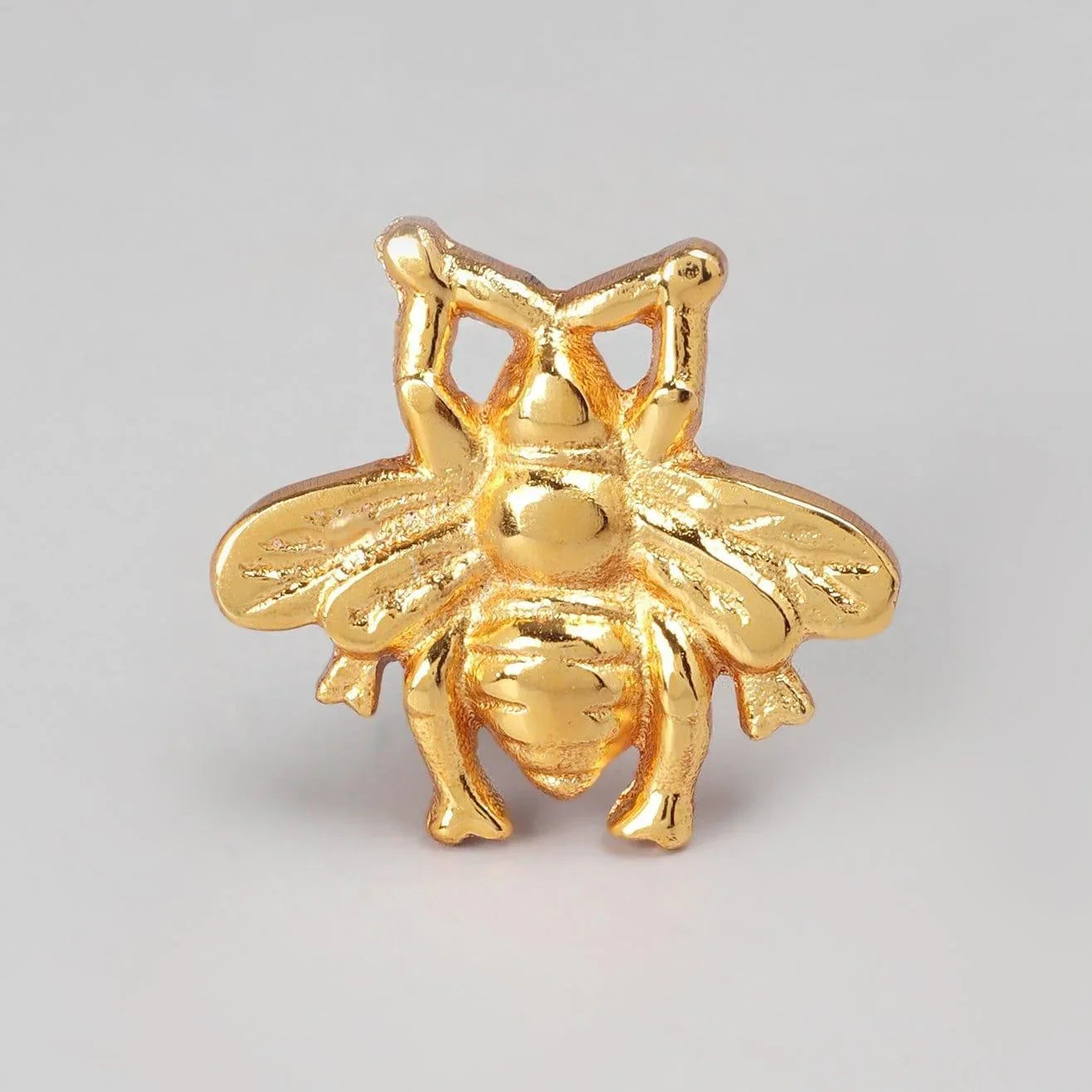 Handcrafted Queen Bee Gold & Silver Cabinet Knob Elegant Drawer Handle - G Decor