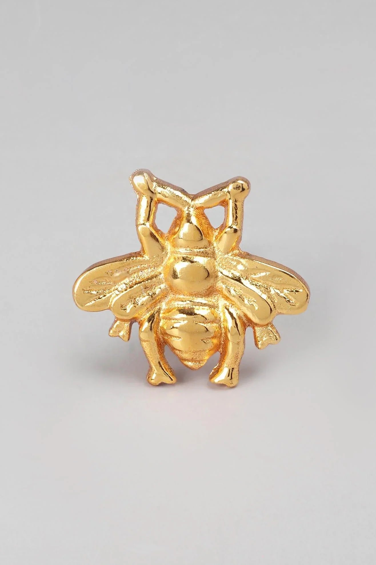 Queen Bee Cabinet Knob in Gold and Silver — alternate view, G Decor
