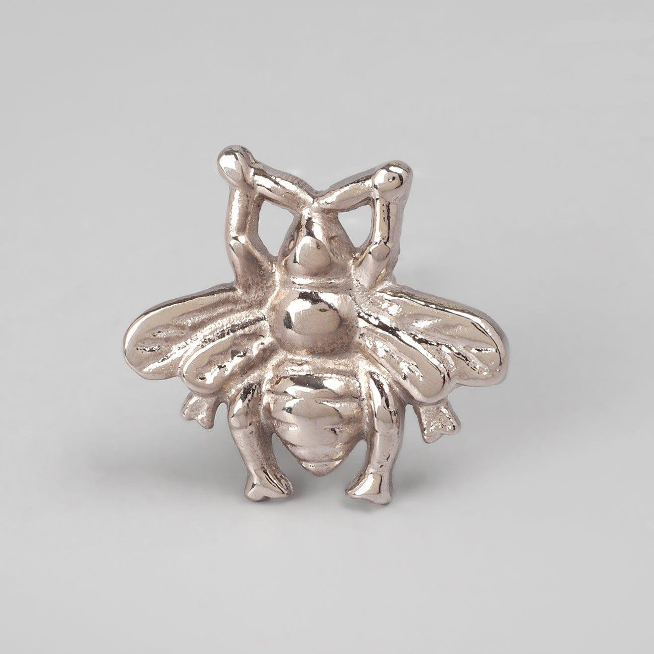 Handcrafted Queen Bee Gold & Silver Cabinet Knob Elegant Drawer Handle - G Decor