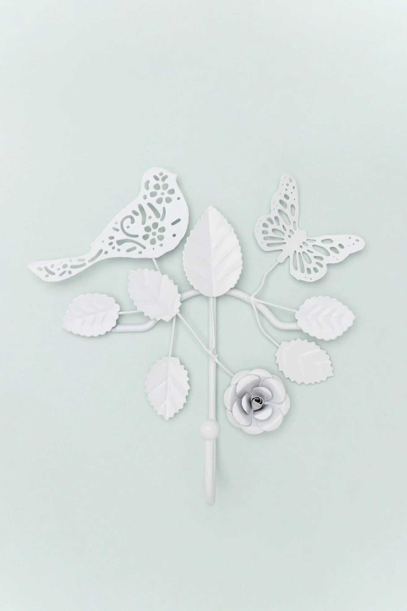 White Iron Country Garden Wall Hook — alternate view, G Decor